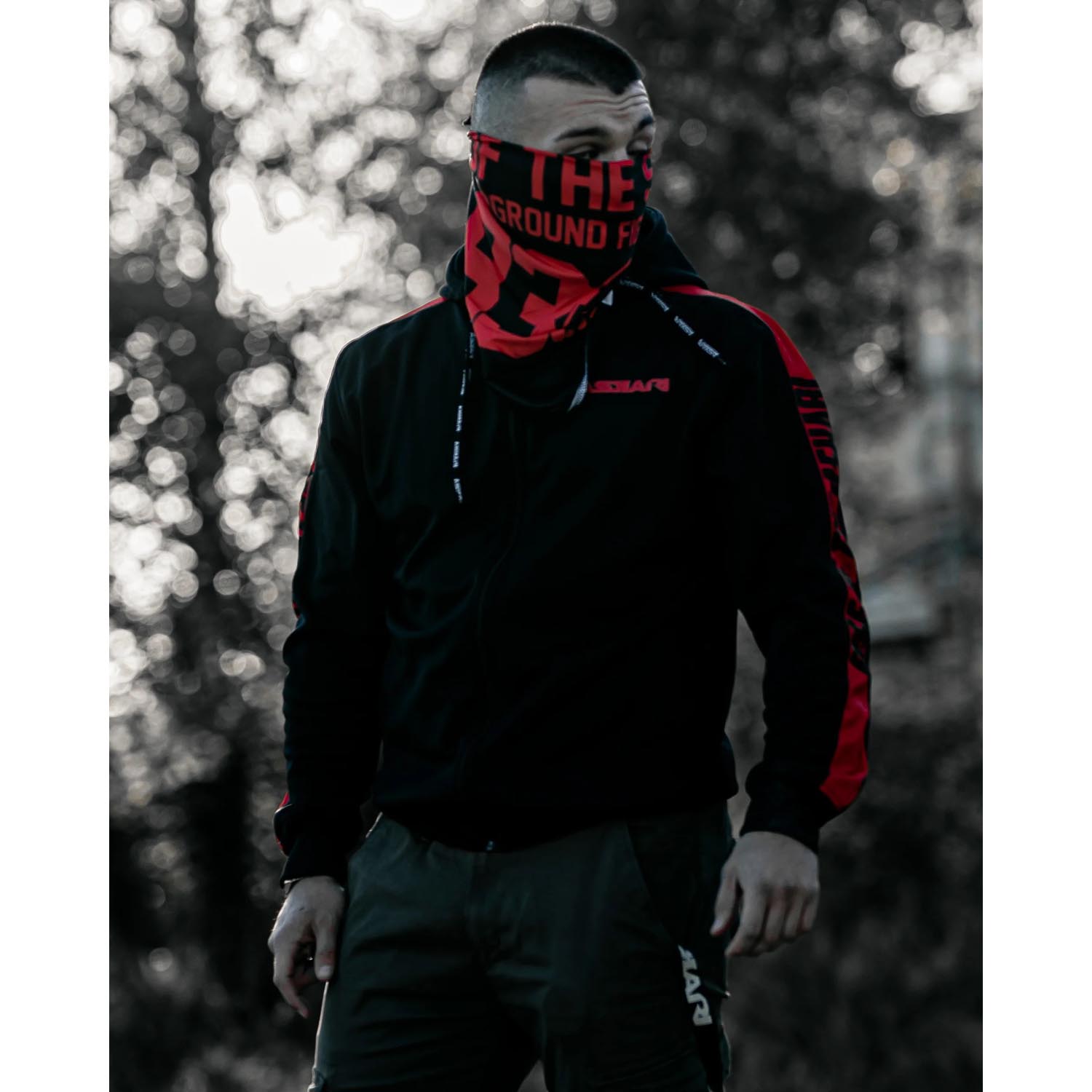 ASKARI Zip Hoody, Monstro, black-red, M