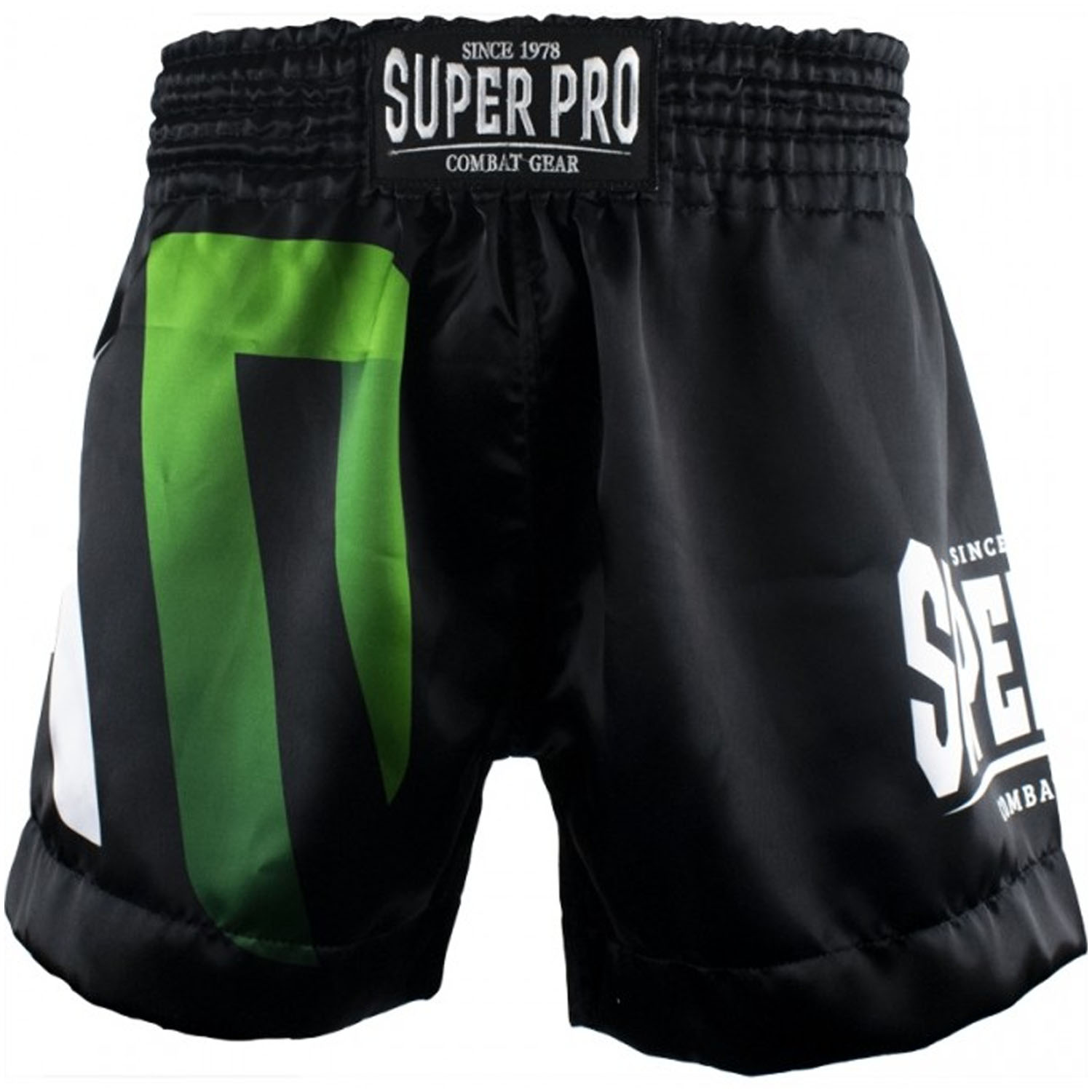 Super Pro Muay Thai Shorts, No Mercy, black