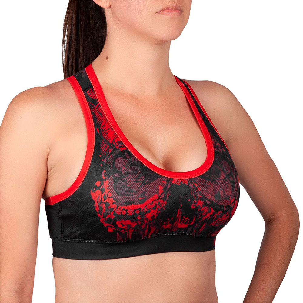 VENUM Sports Bra, Santa Muerte, schwarz-rot, L