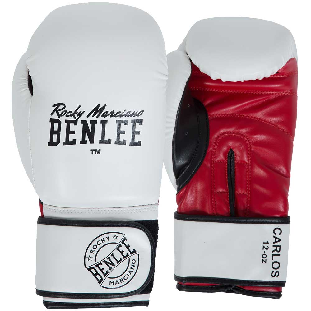 BENLEE Boxing Gloves, Kids, Carlos, white-red, 6 Oz