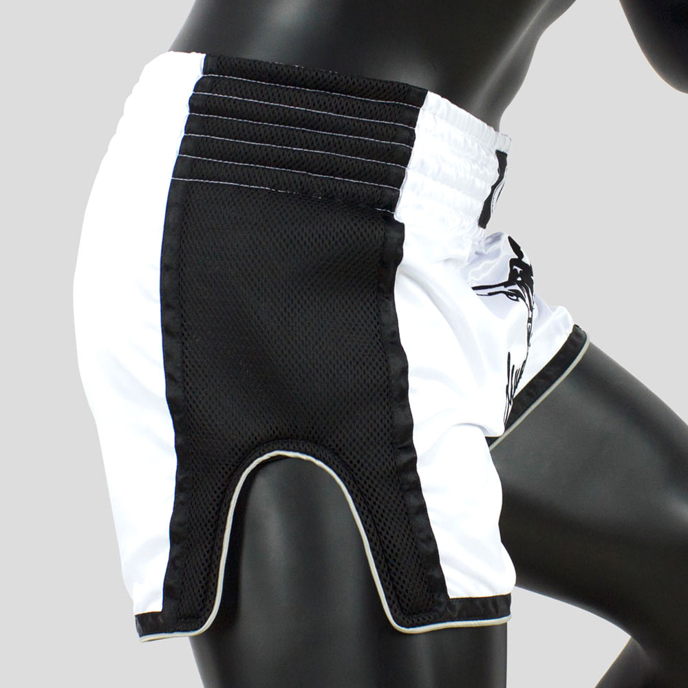 Fairtex Muay Thai Shorts, BS1707, white-black, XL