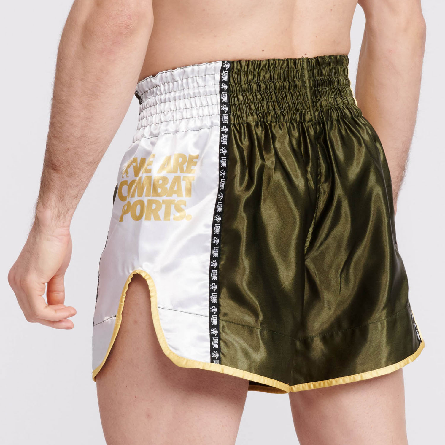 LEONE Muay Thai Shorts, Training, AB760, grün, XL