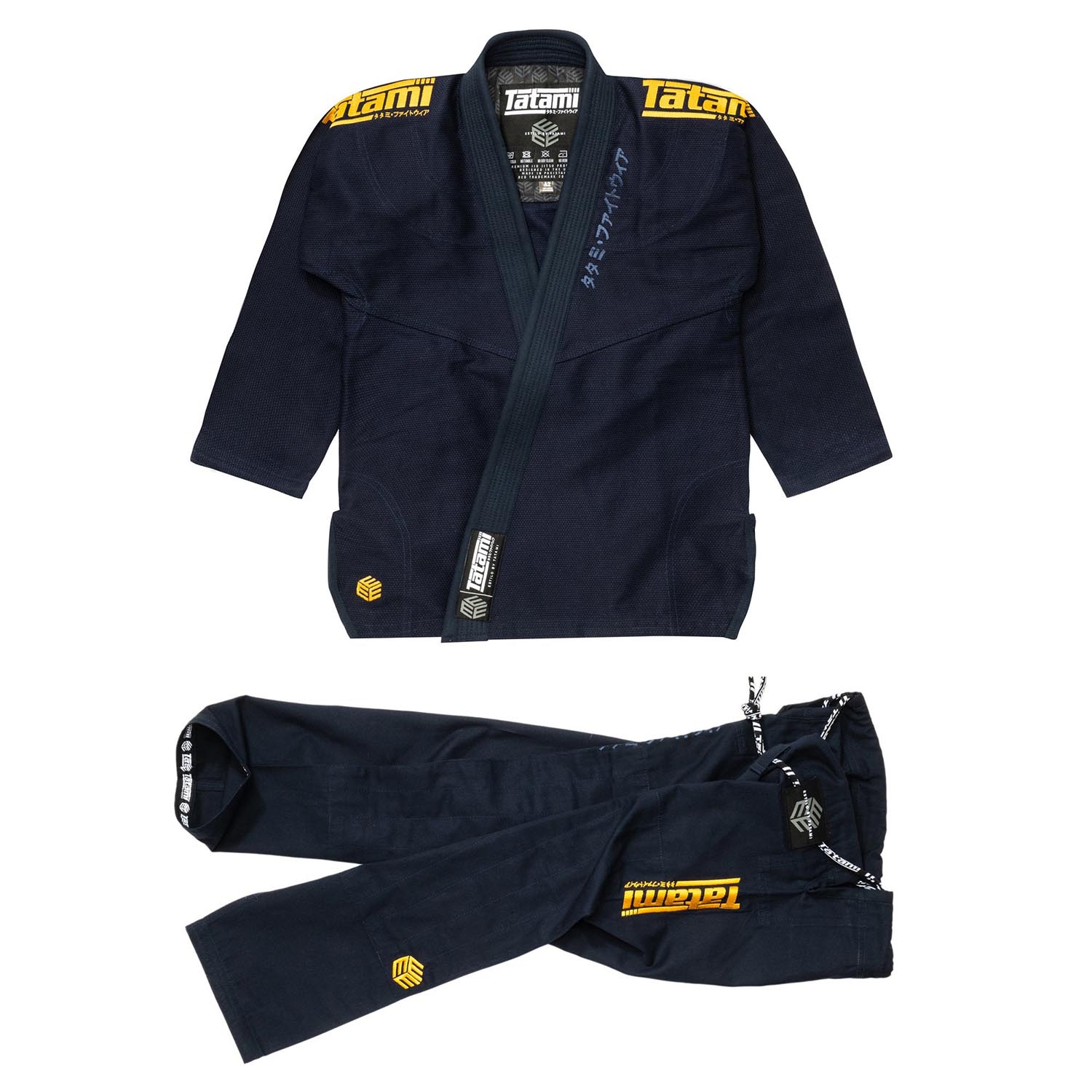Tatami BJJ GI, Estilo Black Label, navy-gold, A1L