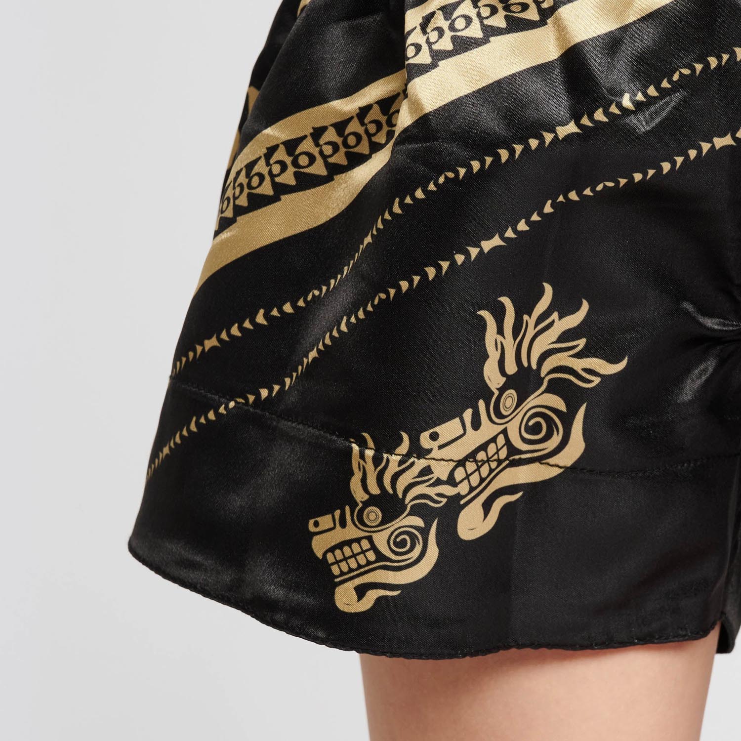 LEONE Muay Thai Shorts, Kids, Montezuma, black-gold, XL