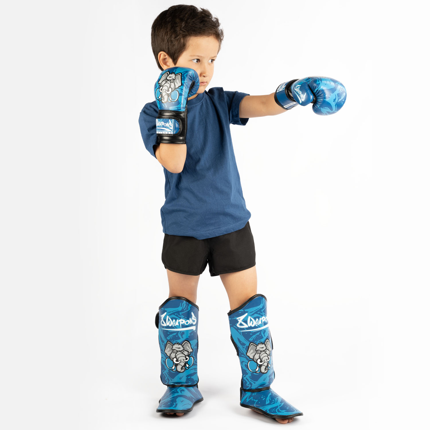8 WEAPONS Shin Guards, Kids, Jipe, blue, L/XL
