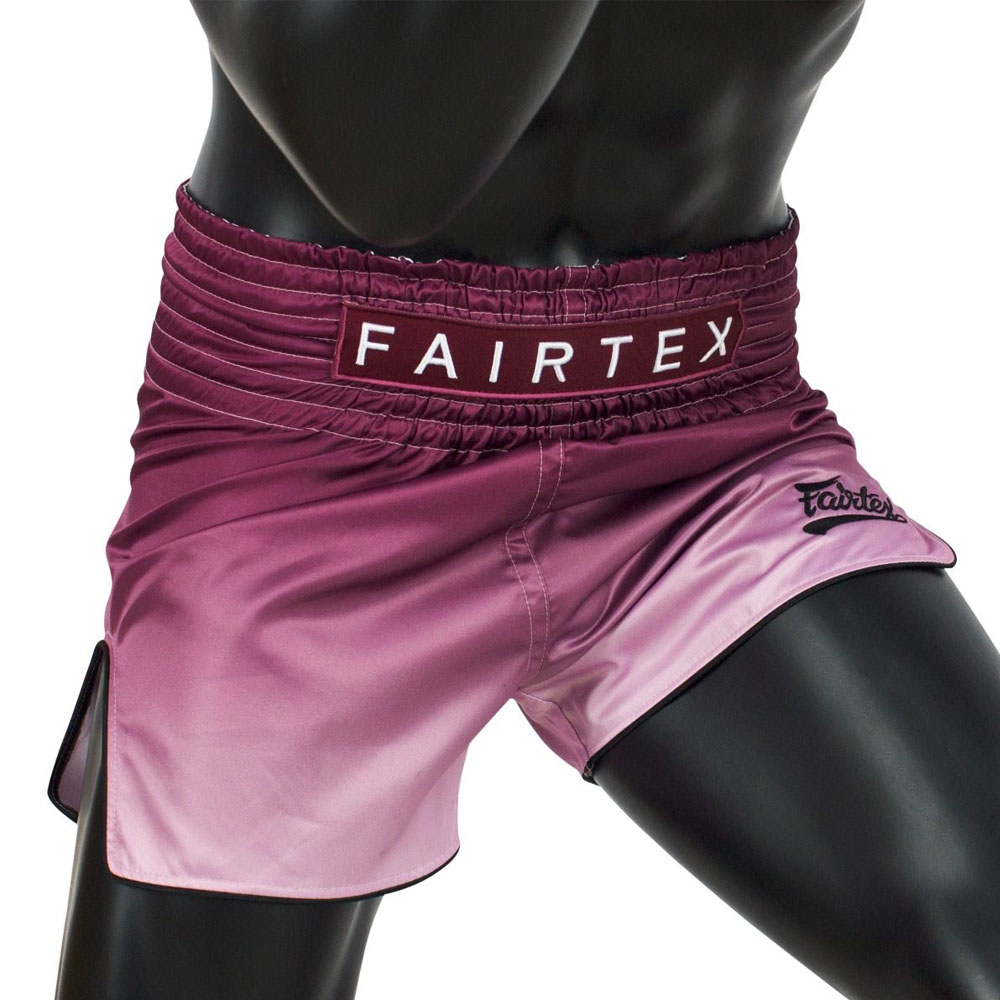 Fairtex Muay Thai Shorts, BS1904, wine red-white, L