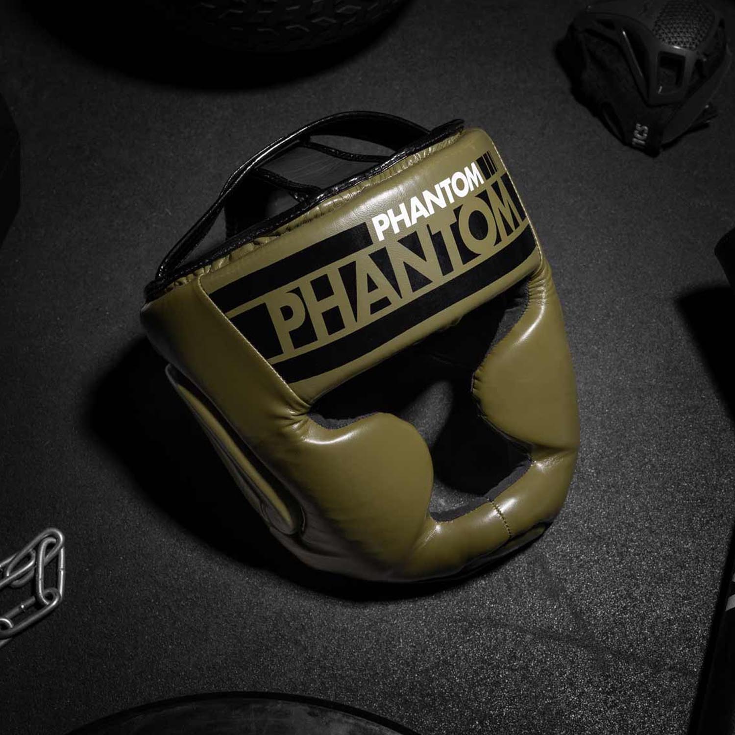 Phantom Athletics Headguard, Apex, Full Face, army