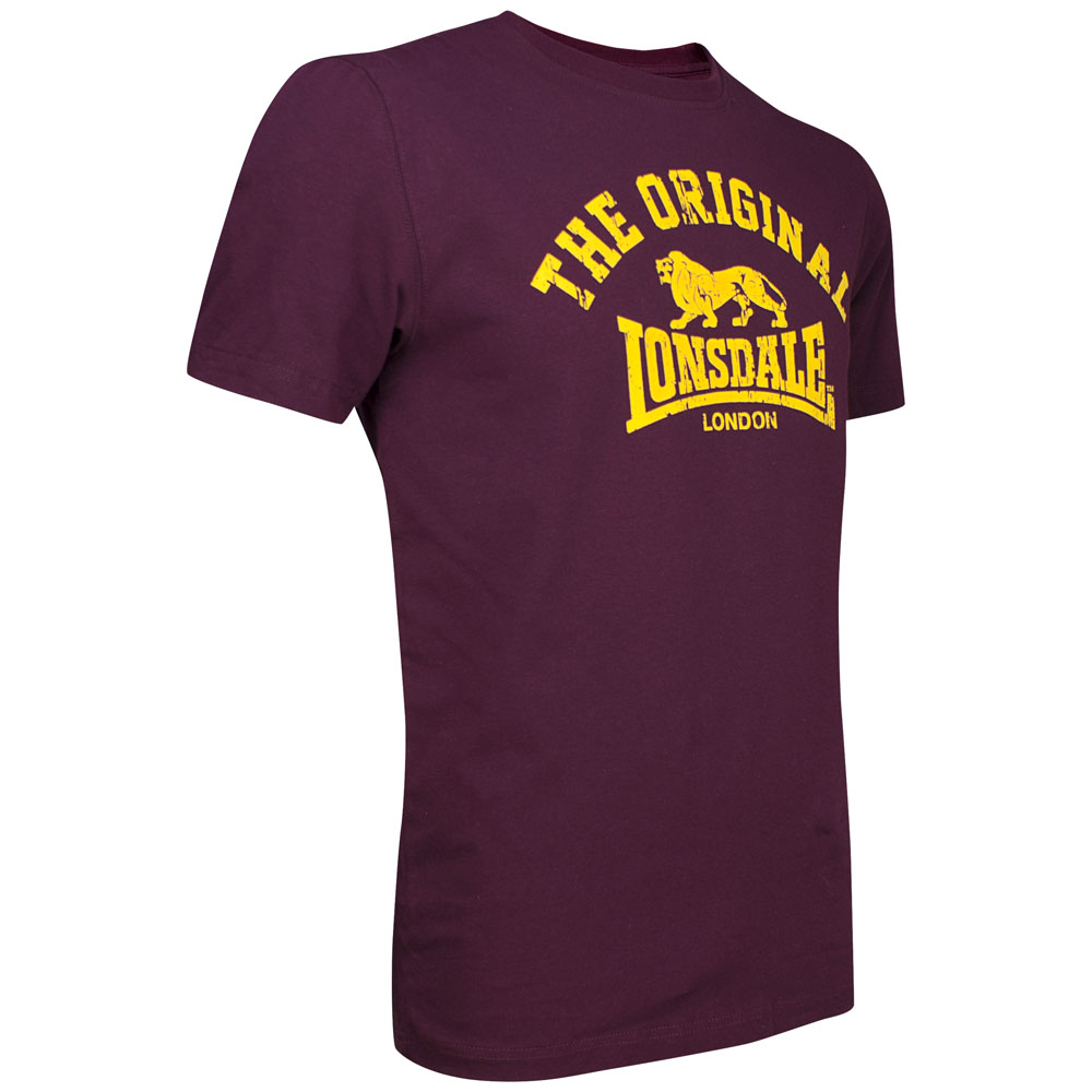 Lonsdale T-Shirt, Original, weinrot, XXXL