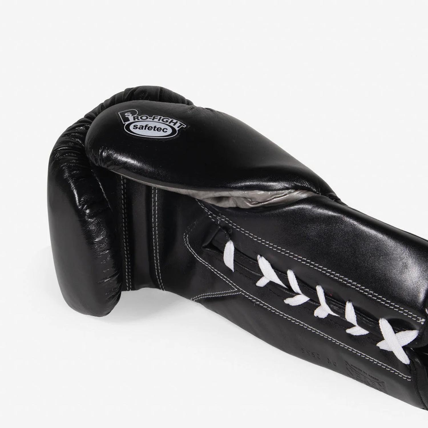 Cleto Reyes Boxhandschuhe, Safetec Contest, schwarz-silber, 10 Oz