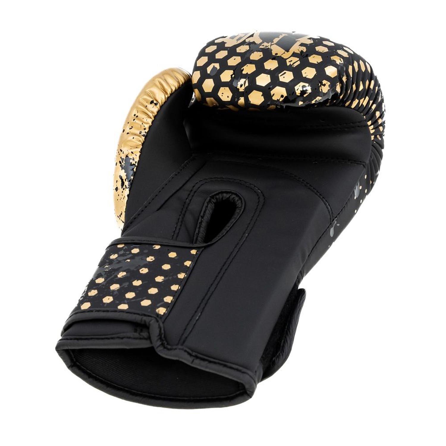 KING PRO BOXING Boxing Gloves, Hexagon 2, black-gold, 6 Oz