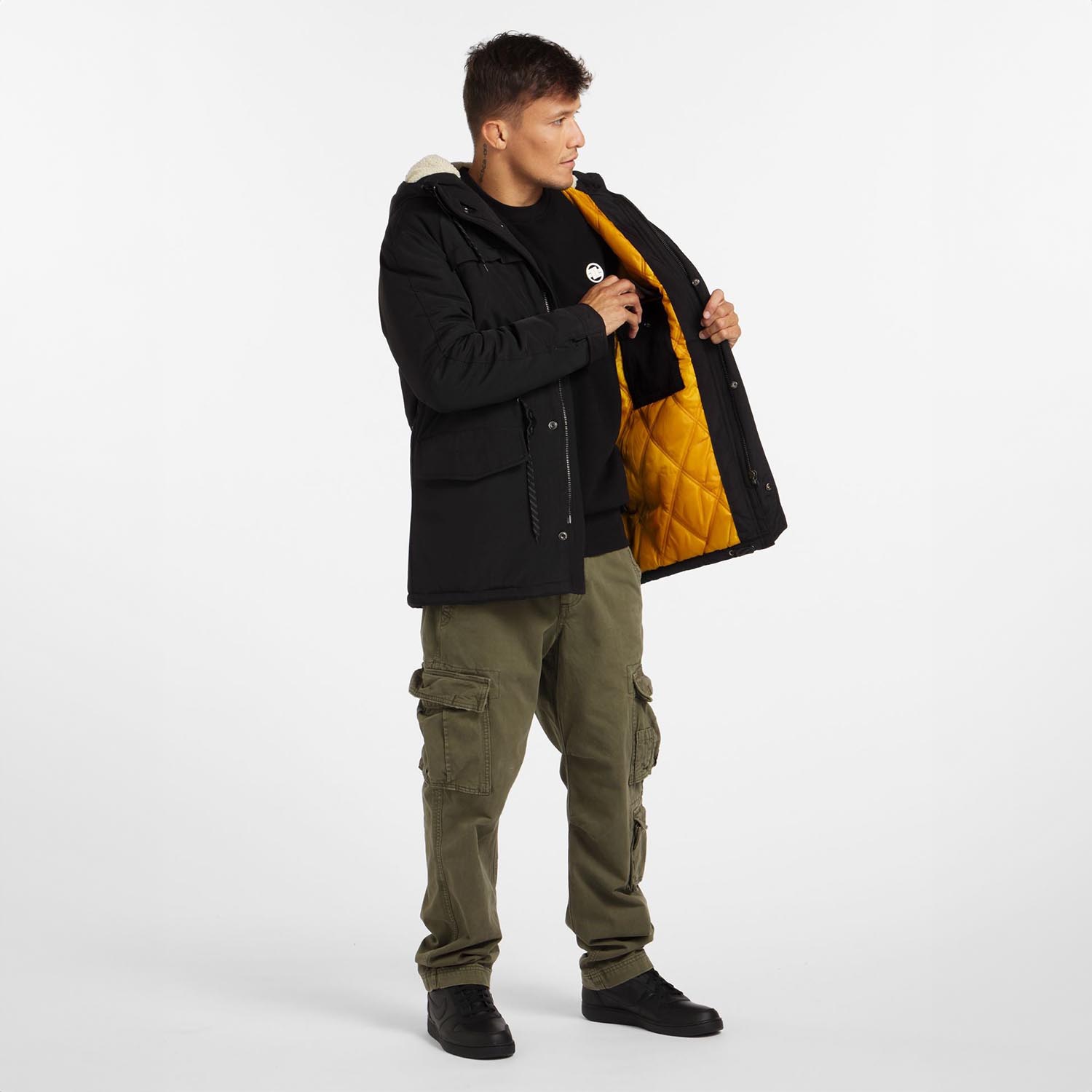 Pit Bull West Coast Parka Jacke, Gunner, schwarz, S