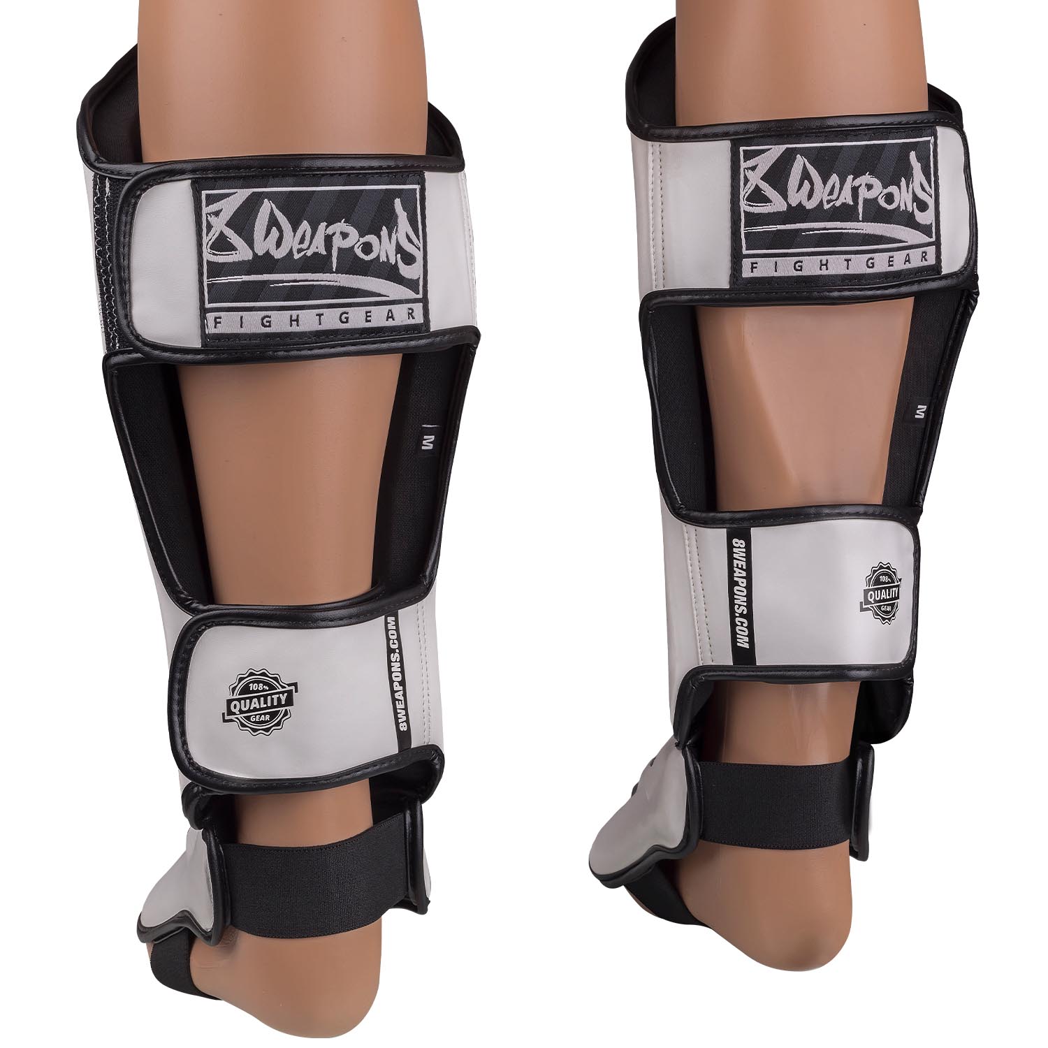 8 WEAPONS Shin Guards, Unlimited 2.0, white-black, M