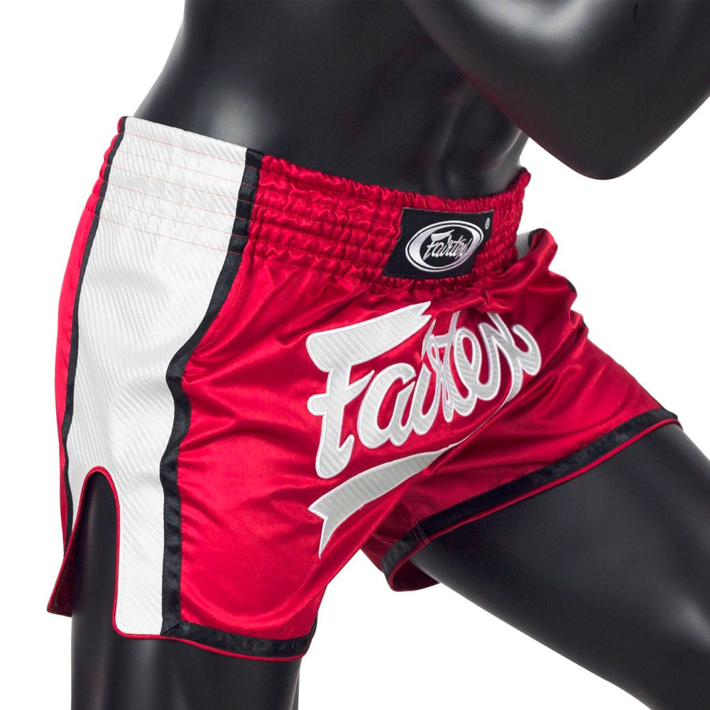 Fairtex Muay Thai Shorts, BS1704, red-white, S