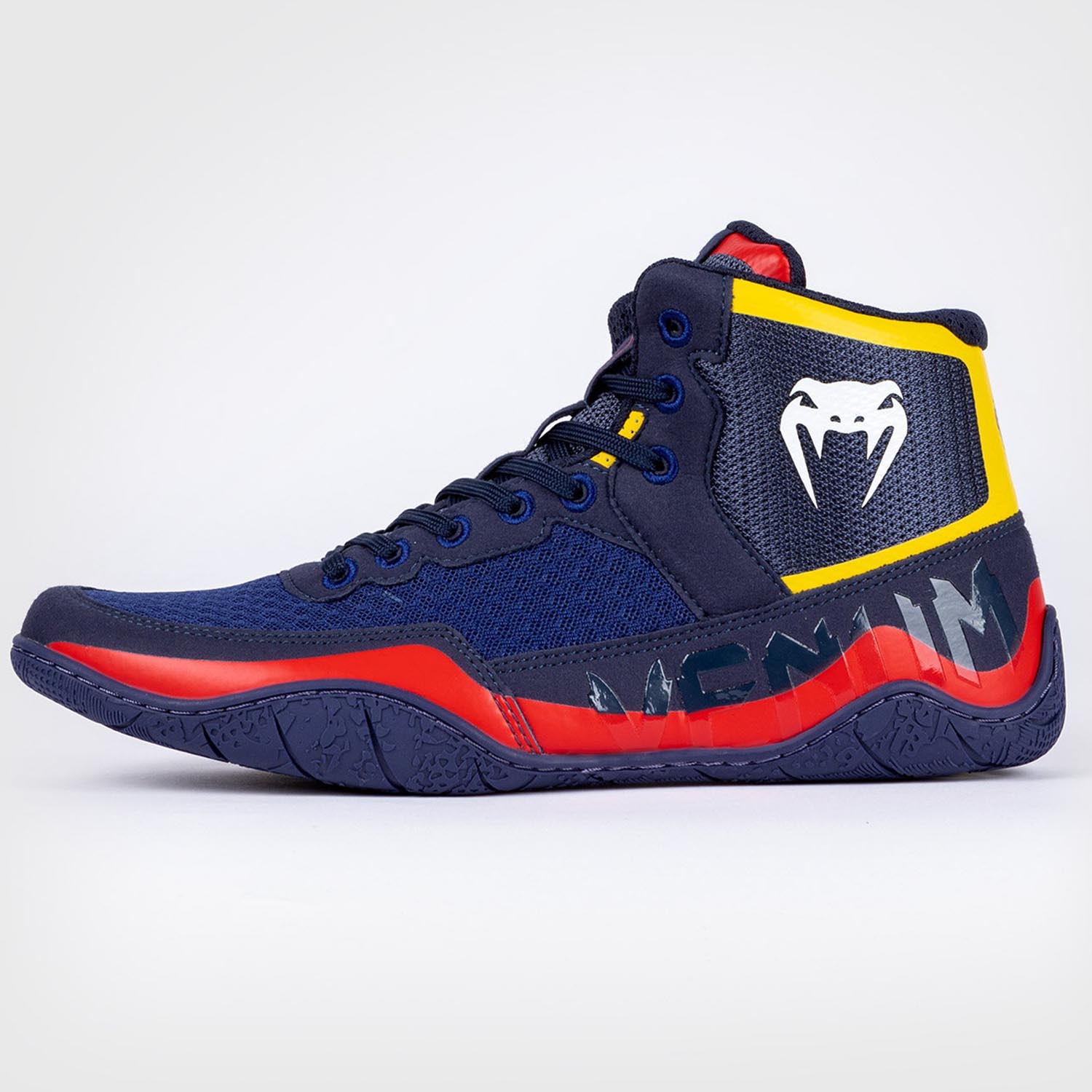 VENUM Wrestling Schuhe, Elite, blau-gelb, 44.5