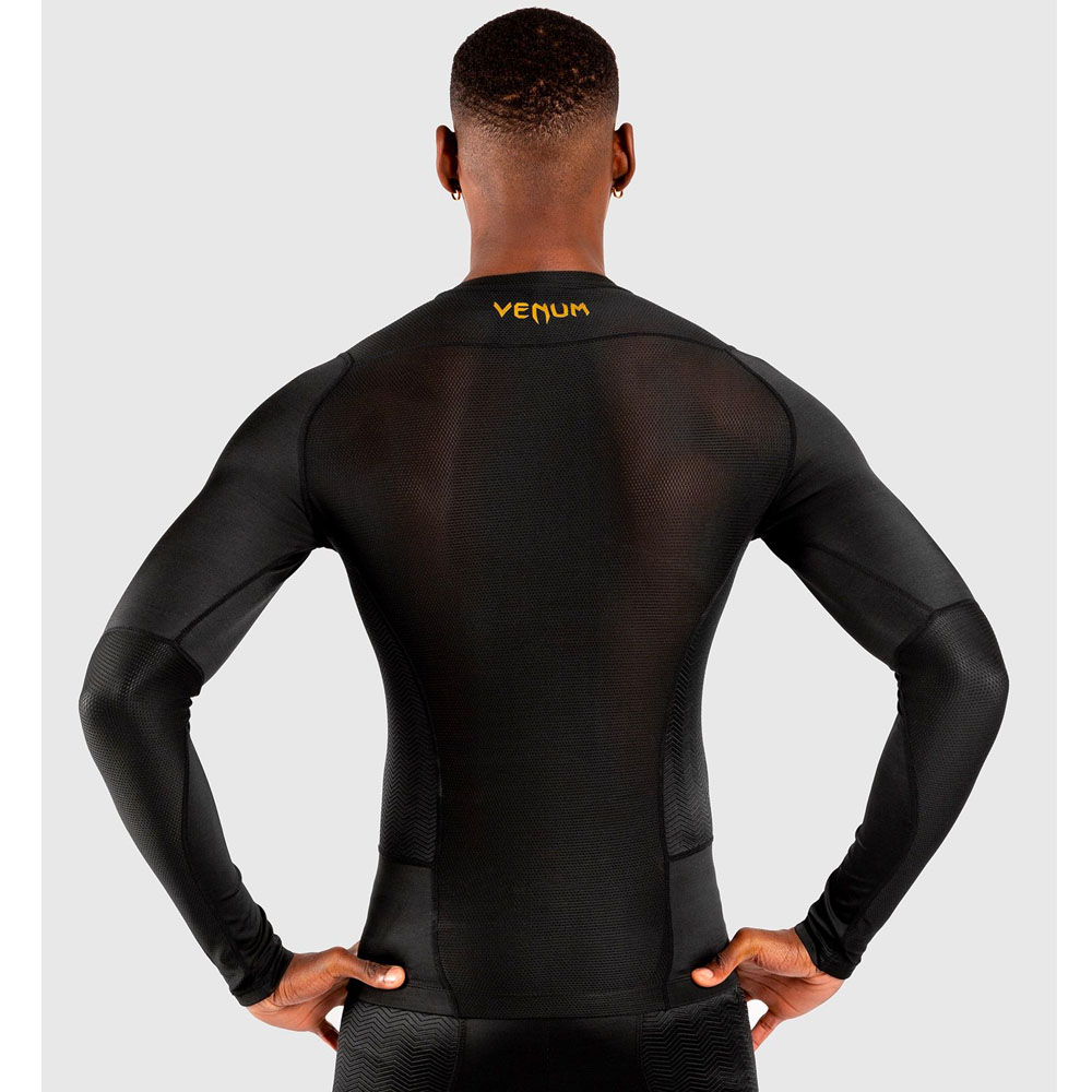 VENUM Rashguard, L/S, G-Fit, schwarz-gold, XL