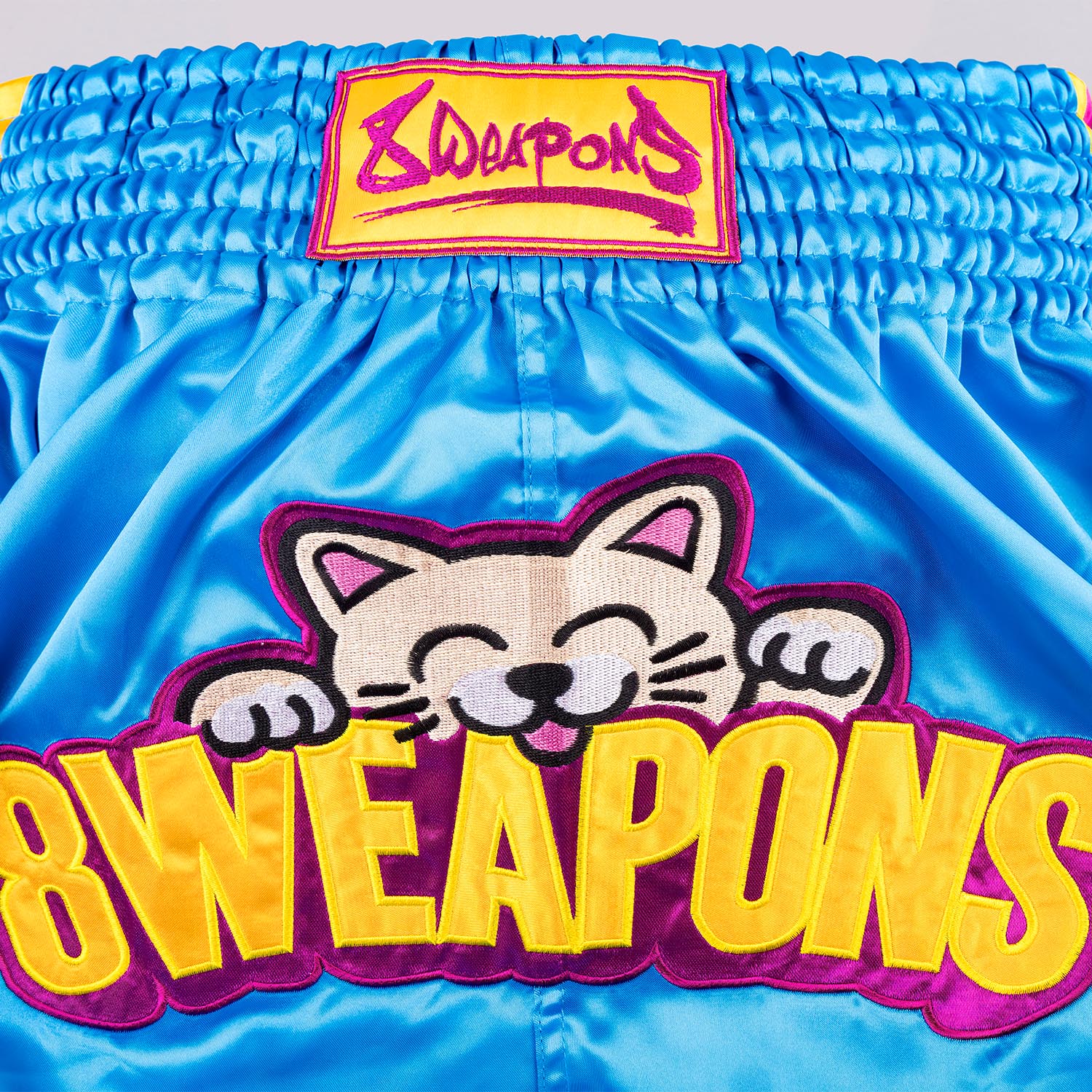 8 WEAPONS Muay Thai Shorts, Meow Thai, blue, XXL