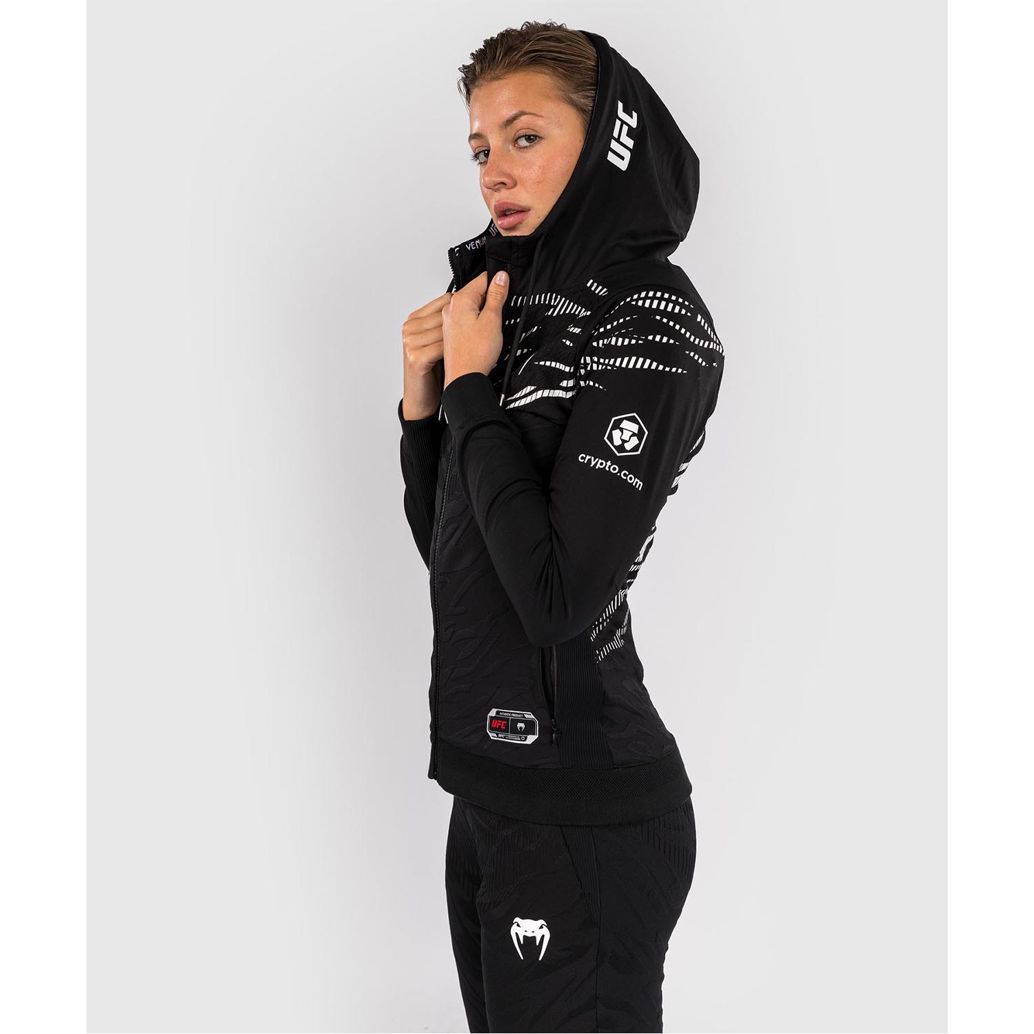 VENUM Zip Hoody, Women, UFC Fusion Authentic Fight Night, black-white, L