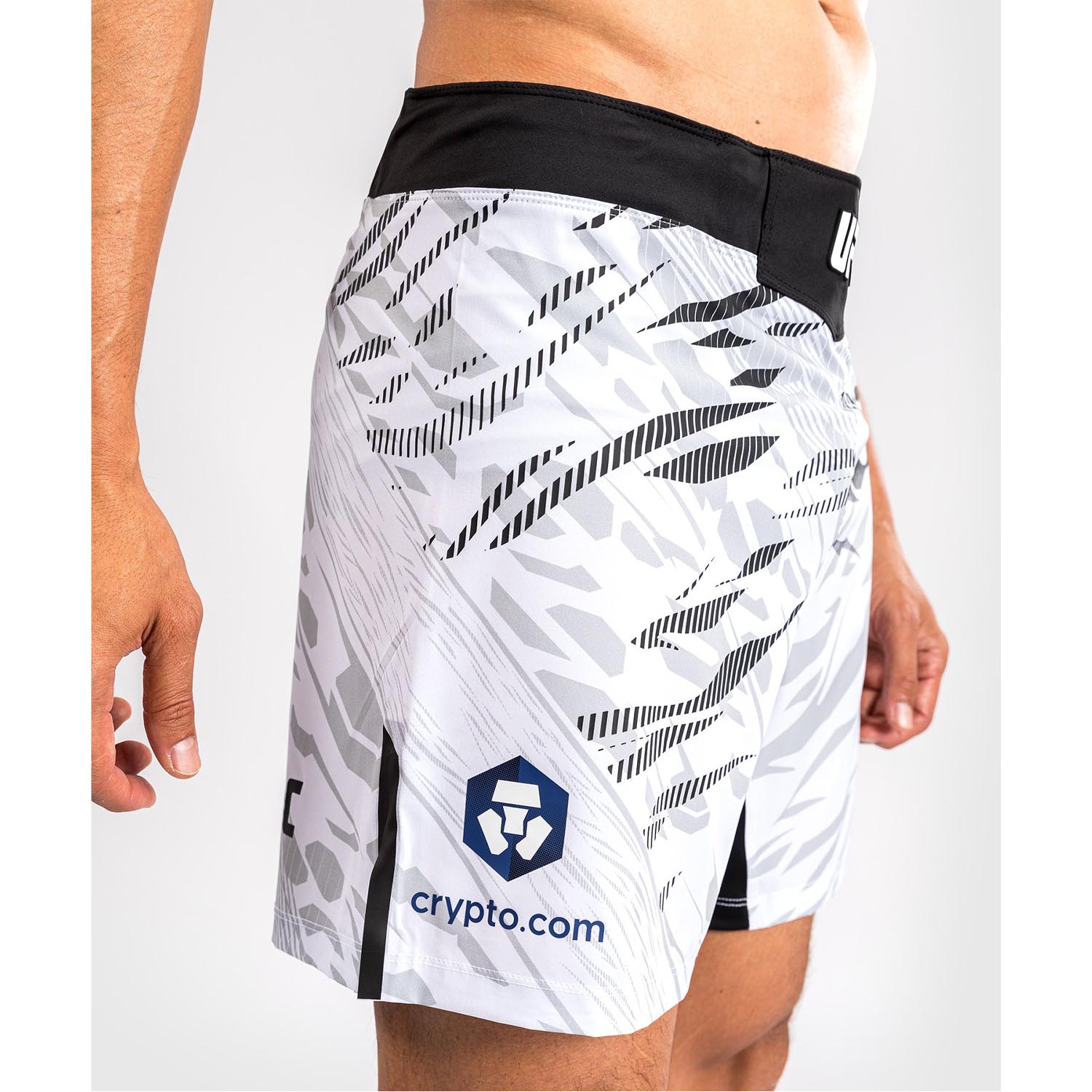 VENUM MMA Fight Shorts, UFC Fusion Authentic Fight Night, Short Fit, white-black, XXL