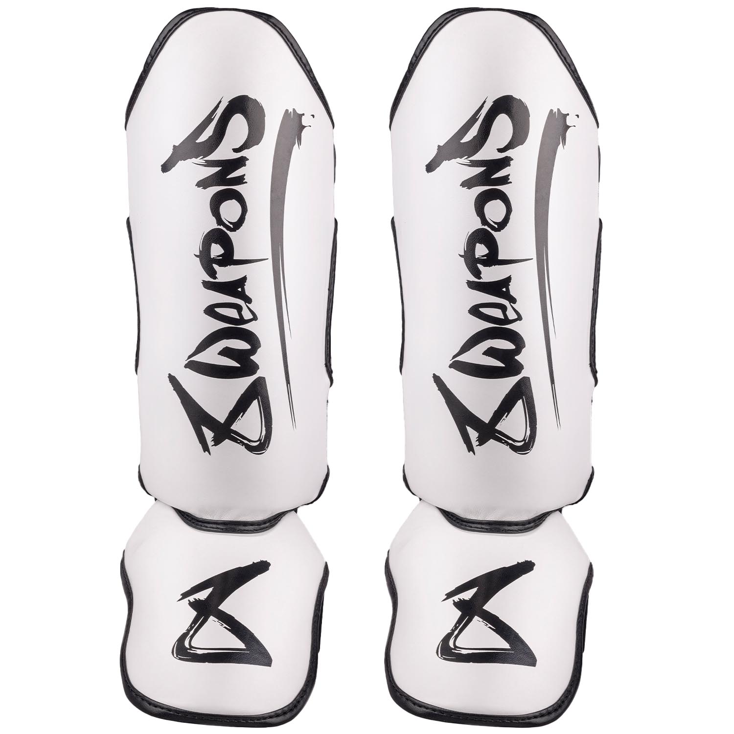 8 WEAPONS Shin Guards, Kids, Unlimited 2.0, white-black, L/XL