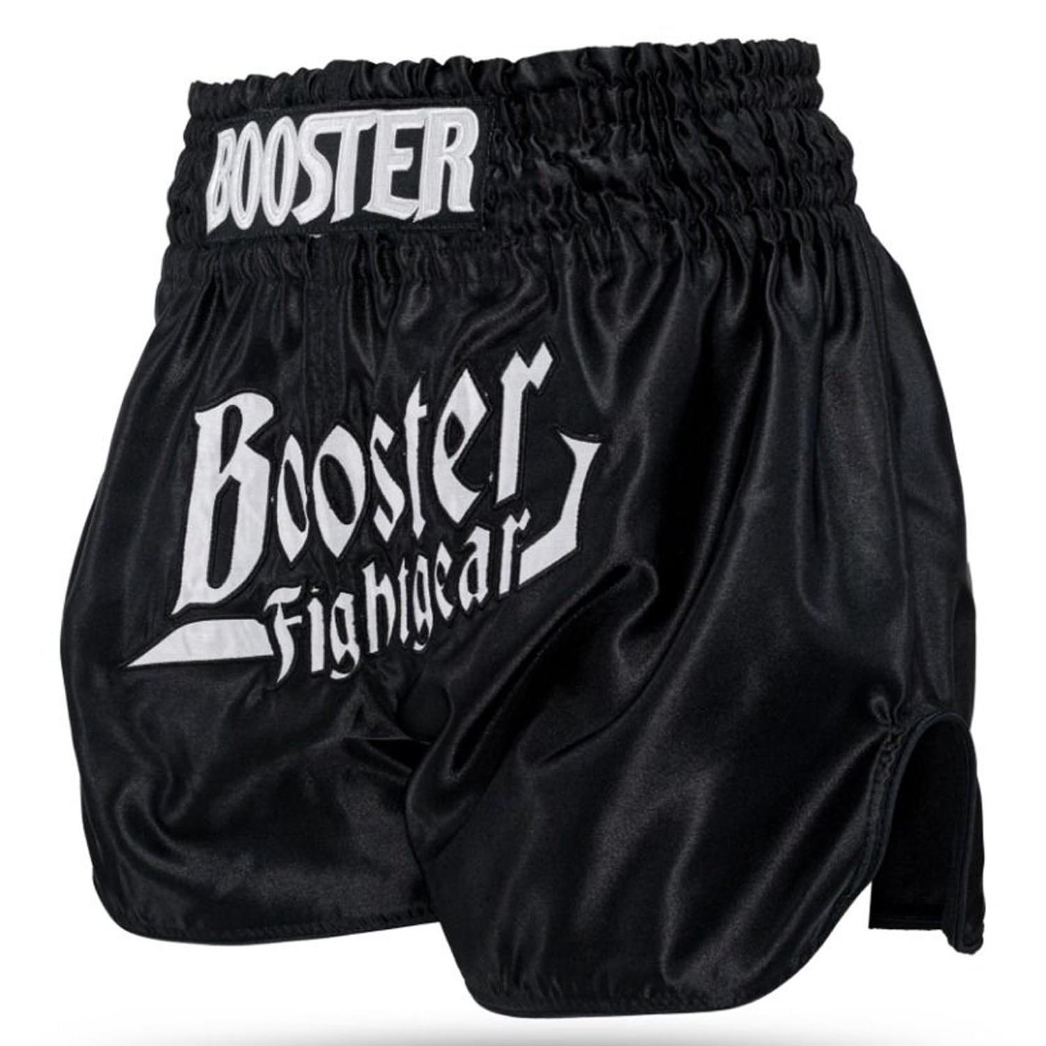 Booster Muay Thai Shorts, Thunder, black-white, XL