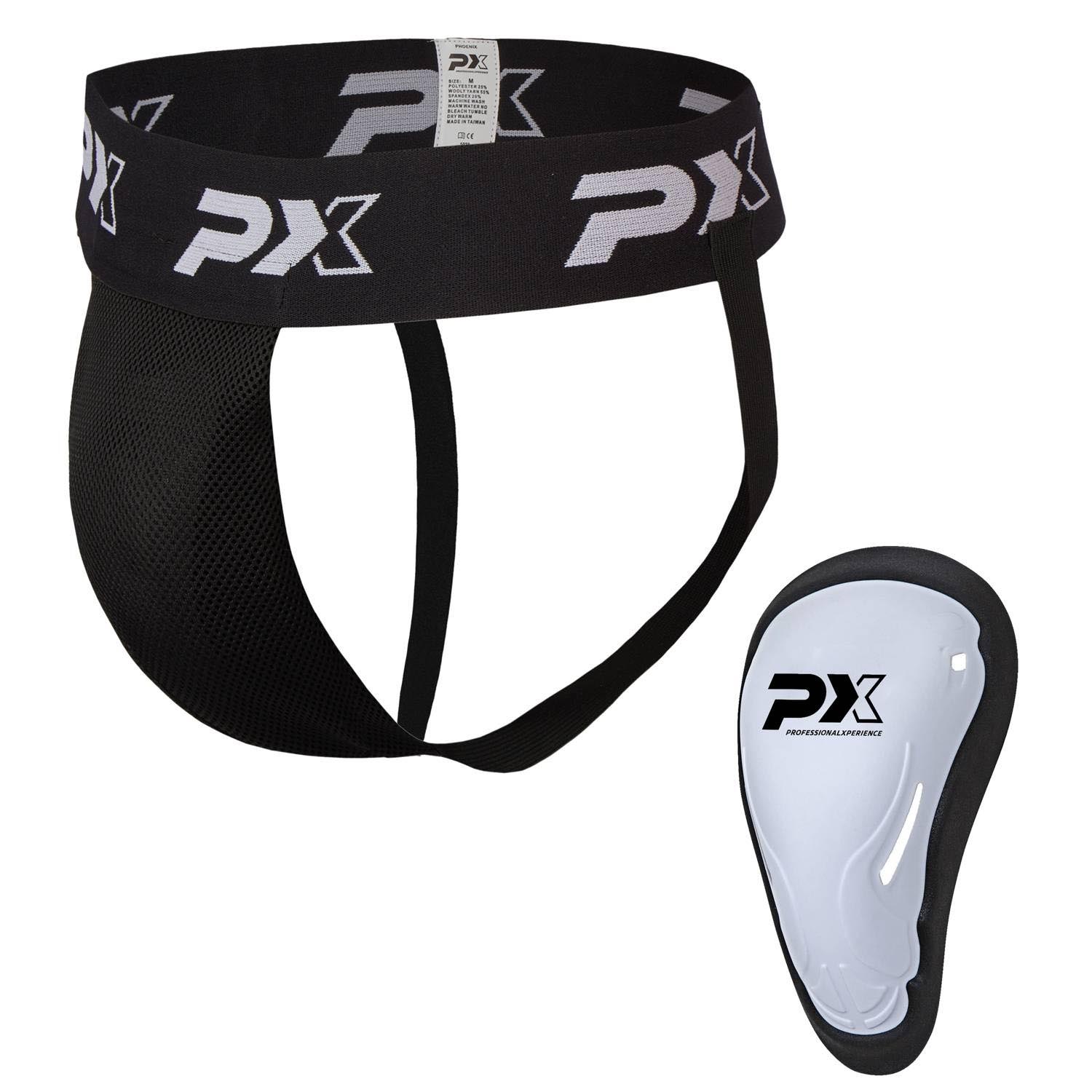 PX Groin Guard, Shock Tech 2, black-white, XL