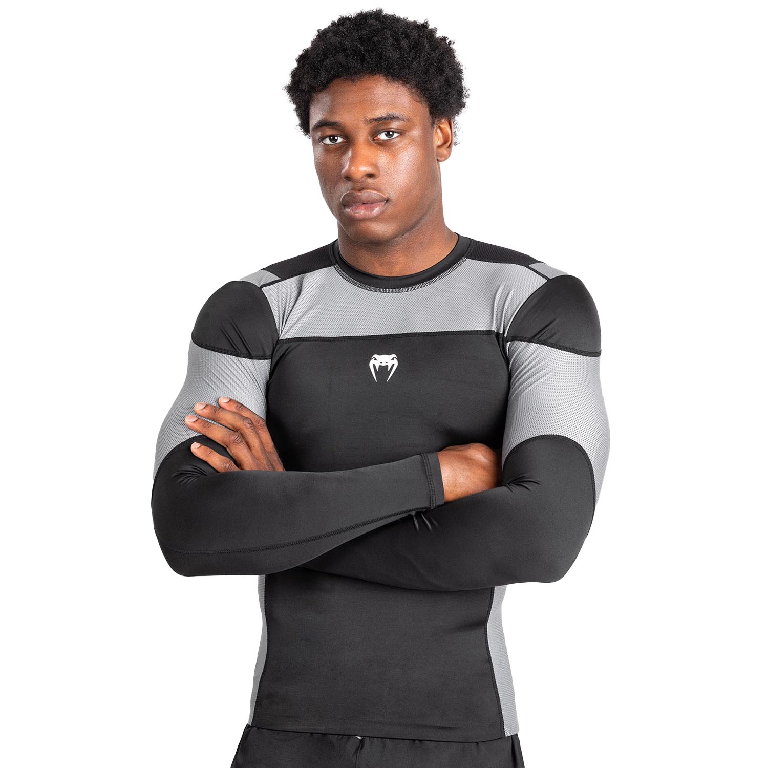 VENUM Rashguard, L/S, Tempest, schwarz-grau, M