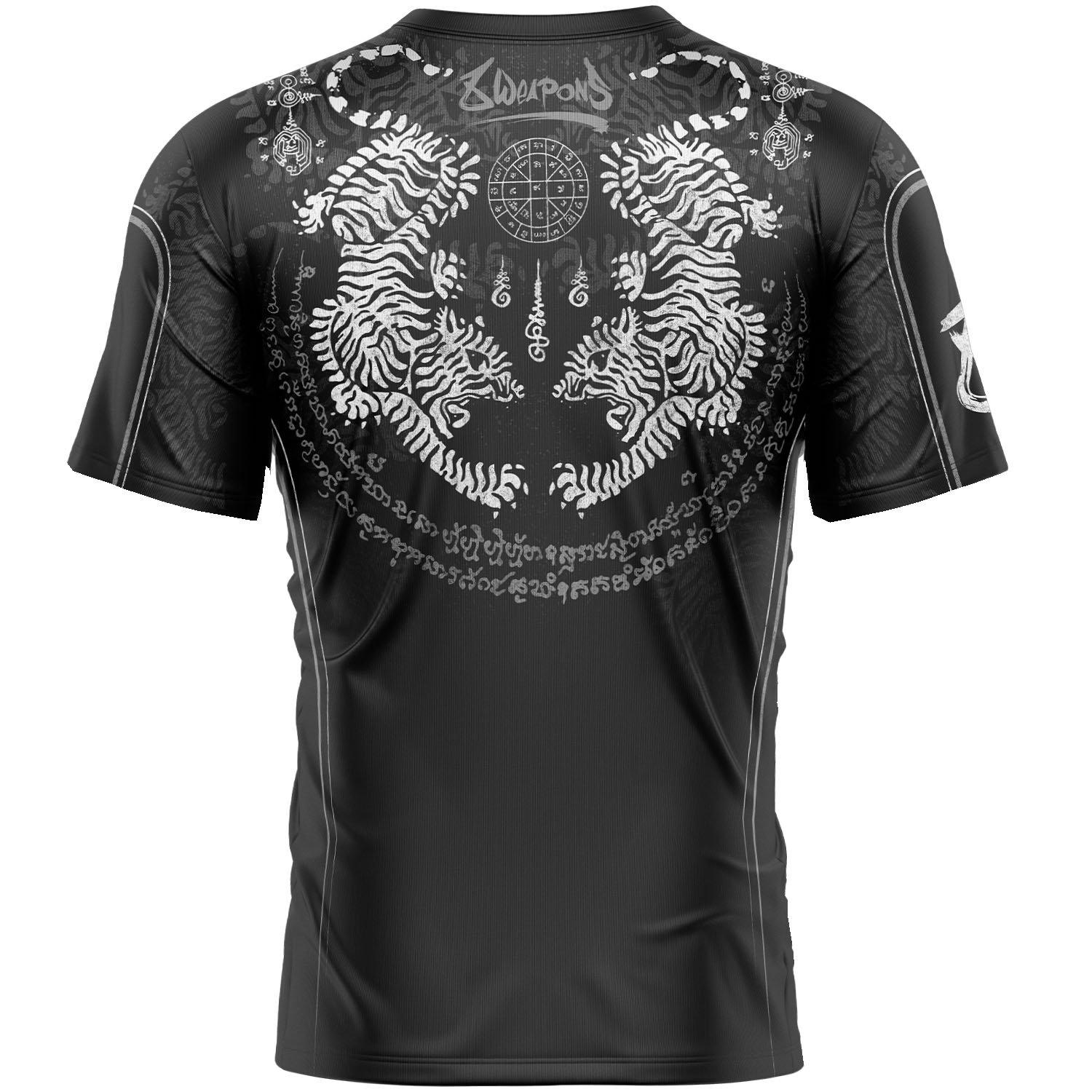 8 WEAPONS Functional T-Shirt, Tiger Yant, black-grey, L