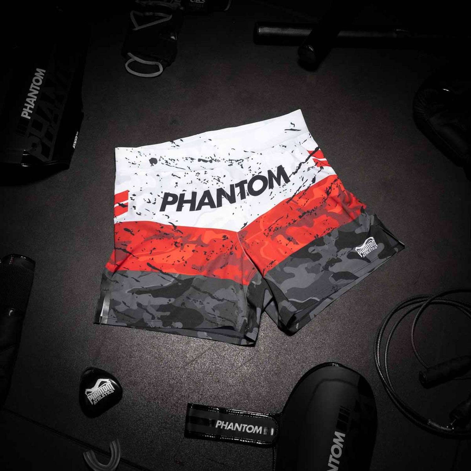 Phantom Athletics MMA Fight Shorts, Flex, S Delta, red, S