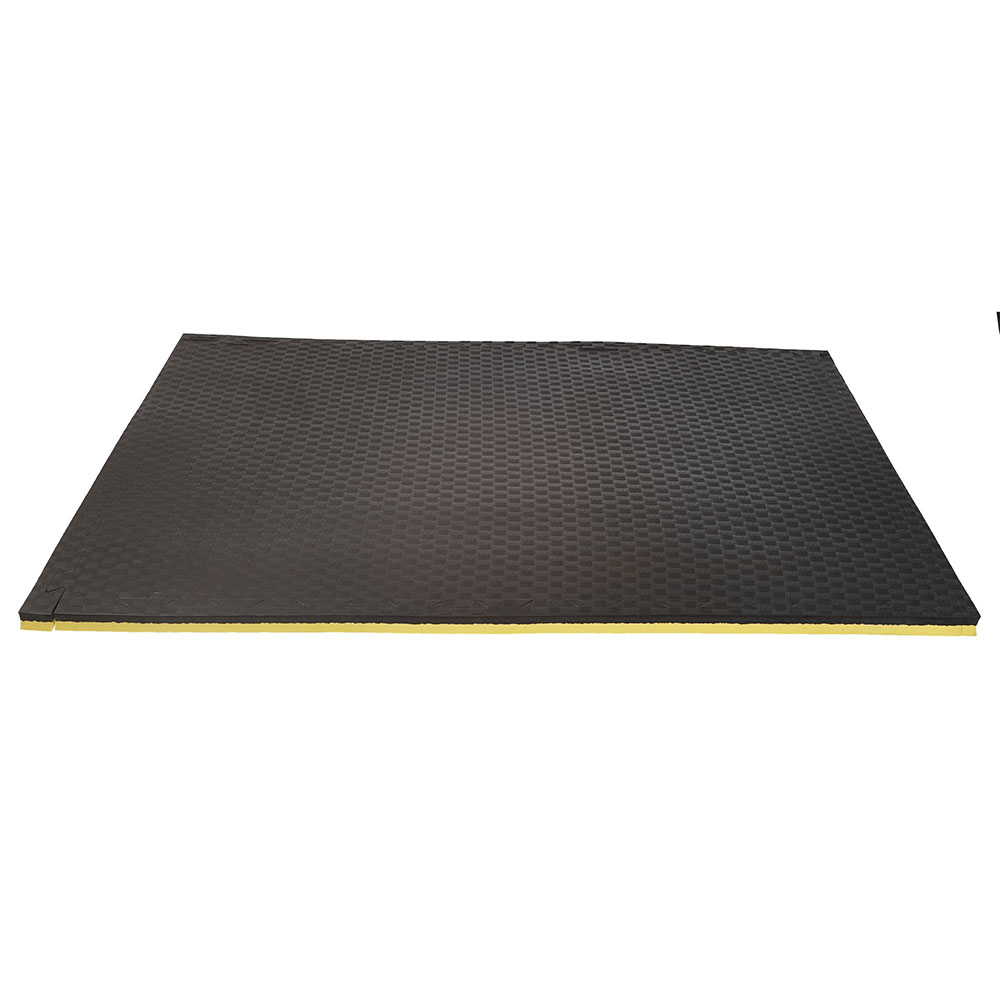 Ju-Sports Puzzle Mat, Pro Checker, black-yellow, 2 cm