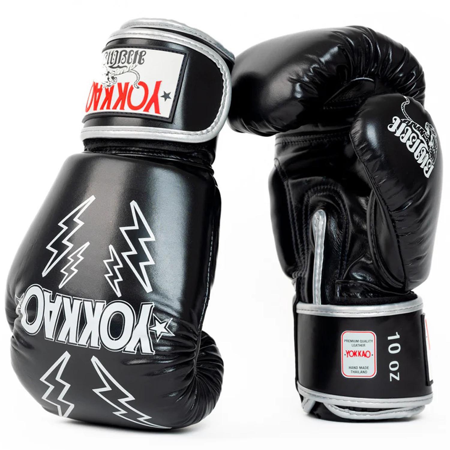YOKKAO Boxing Gloves, Stadium, black-white, 16 Oz