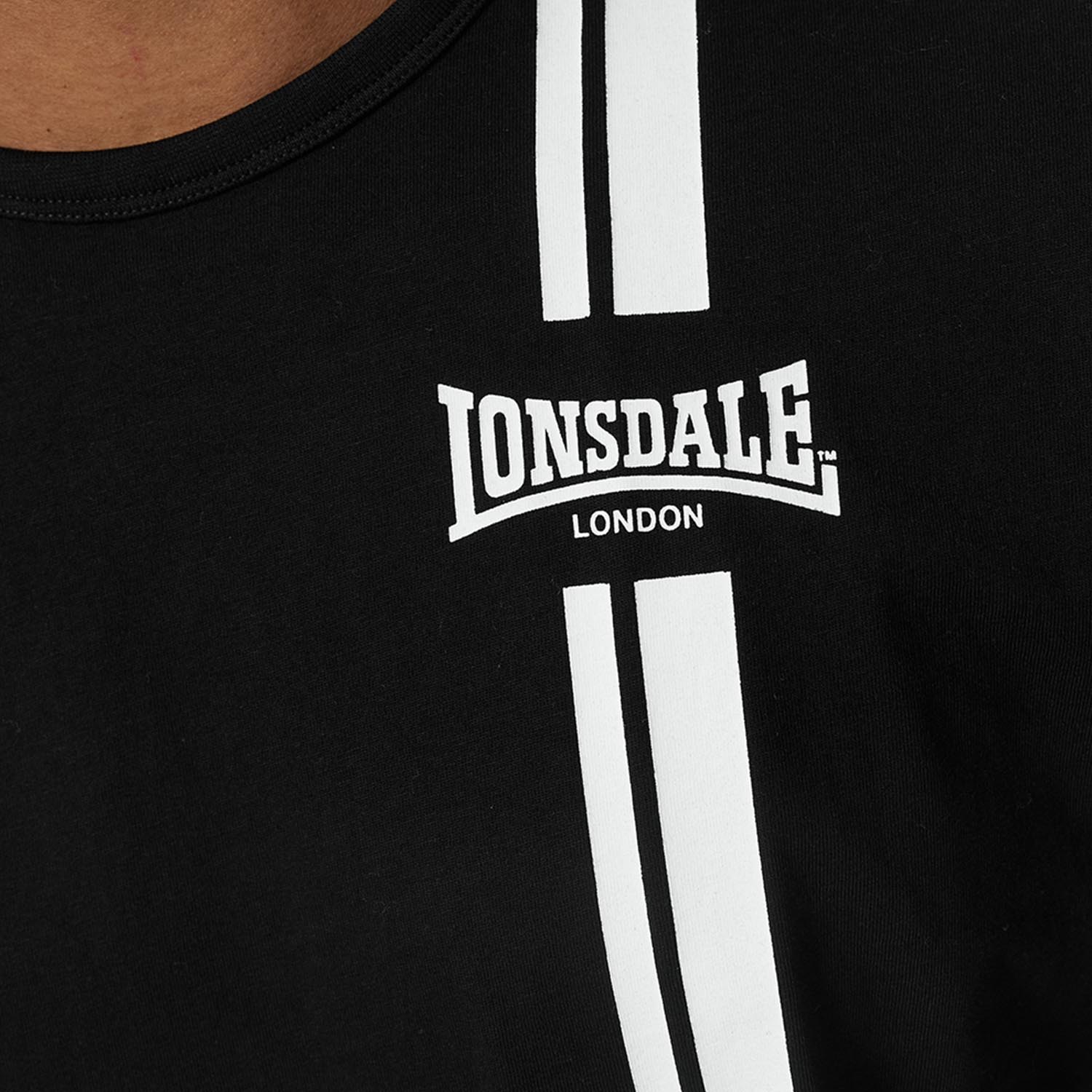 Lonsdale T-Shirt, Inverbroom, black-white, S