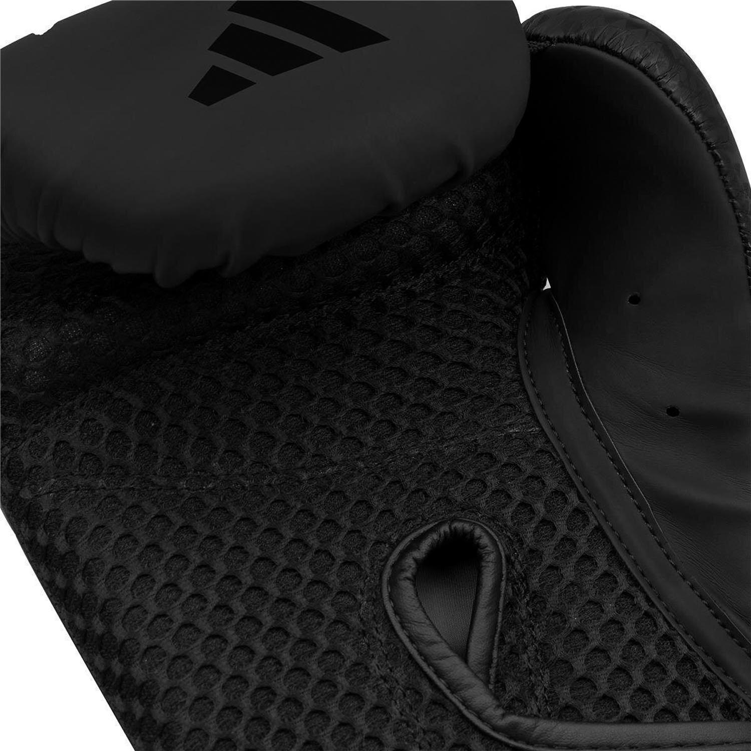 adidas Boxhandschuhe, Combat 50, schwarz-schwarz, 14 Oz