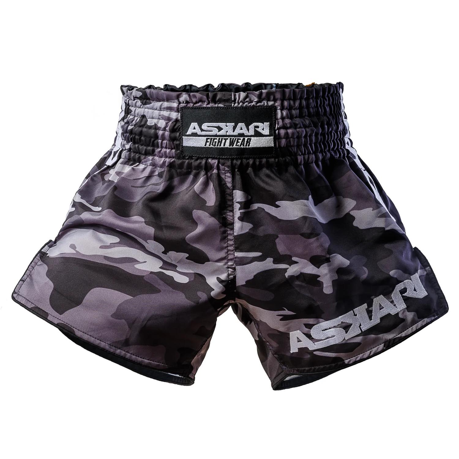 ASKARI Muay Thai Shorts, Soldier, black-camo, XL