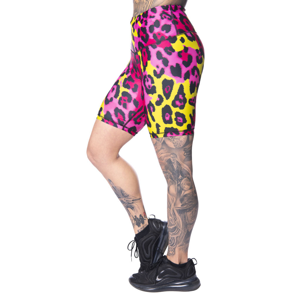 Anarchy Apparel Leggings Shorts, Vergara, pink-yellow, XS