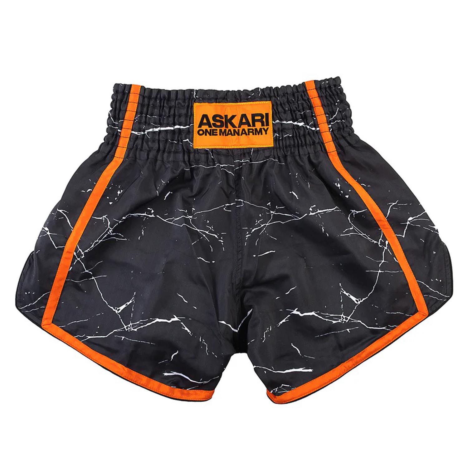 ASKARI Muay Thai Shorts, Carrara, black-orange, XXL