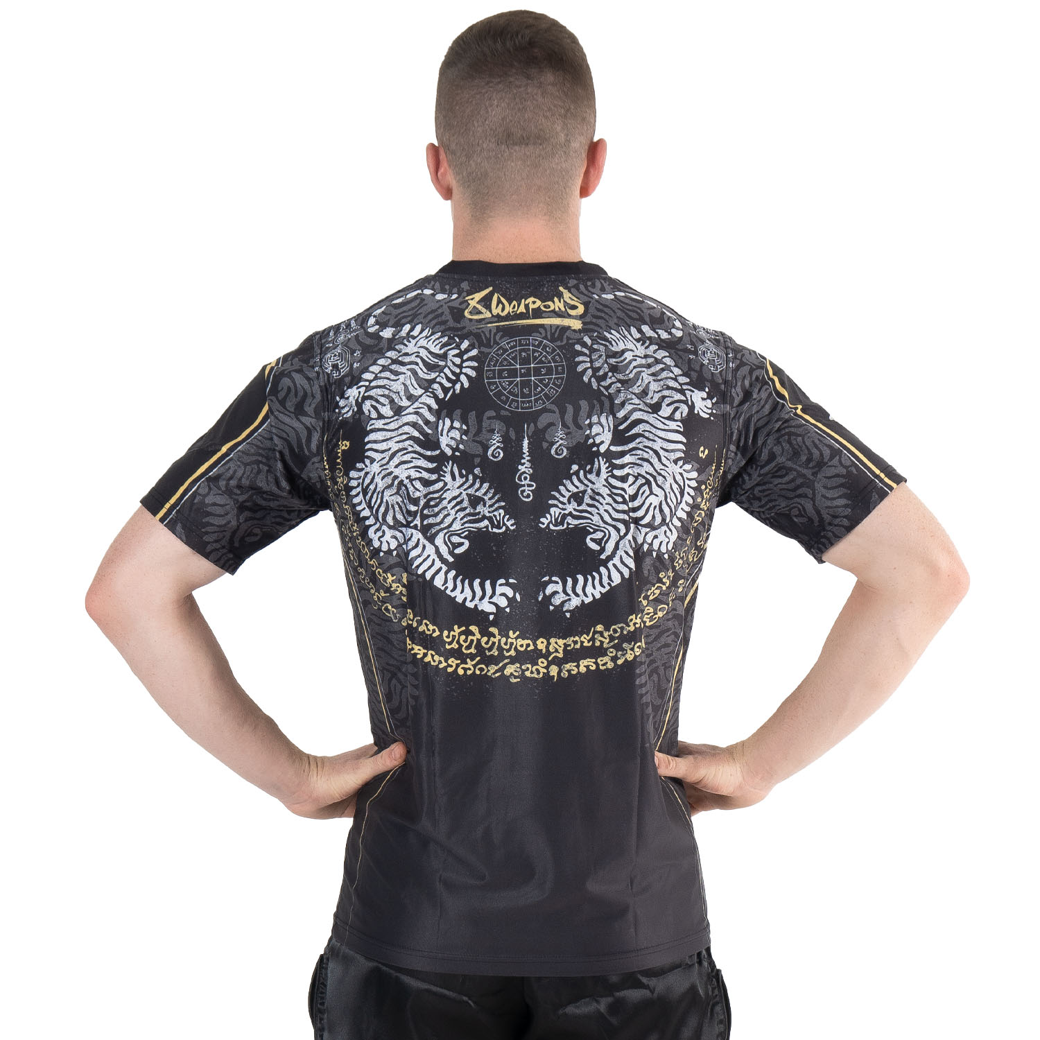 8 WEAPONS Functional T-Shirt, Tiger Yant, schwarz-gelb, XXL
