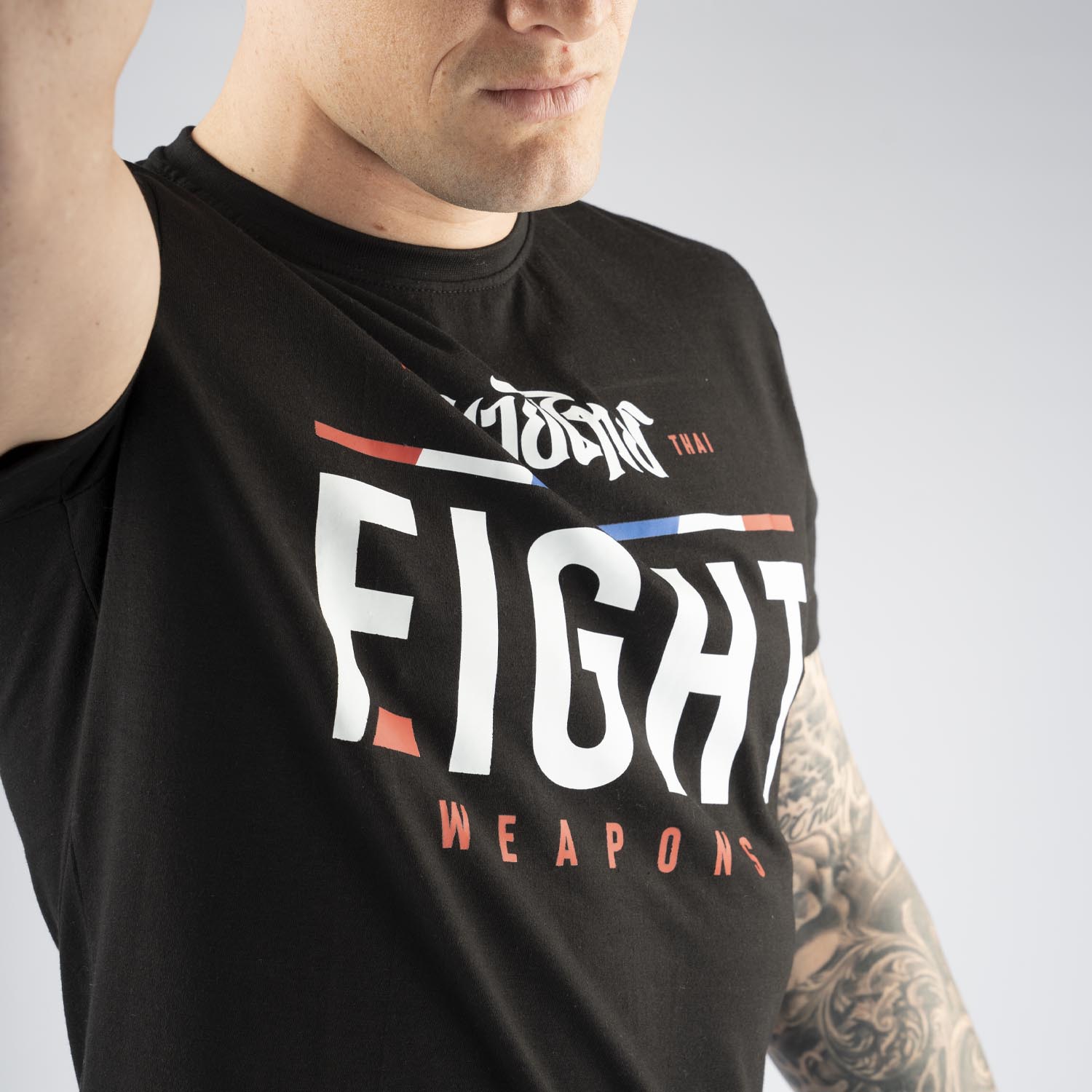 8 WEAPONS Muay Thai T-Shirt, The Fight, black, XL