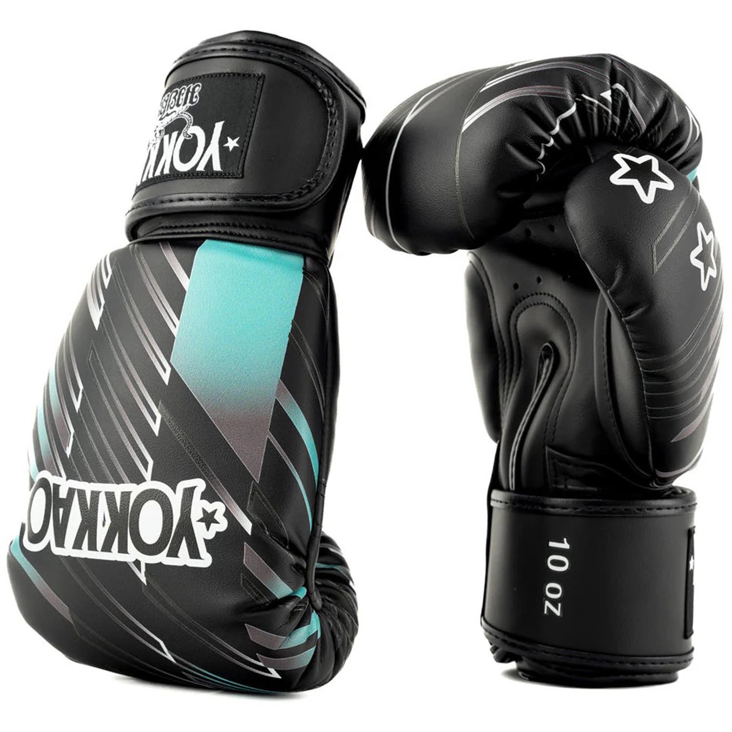 YOKKAO Boxing Gloves, Powers, black, 16 Oz