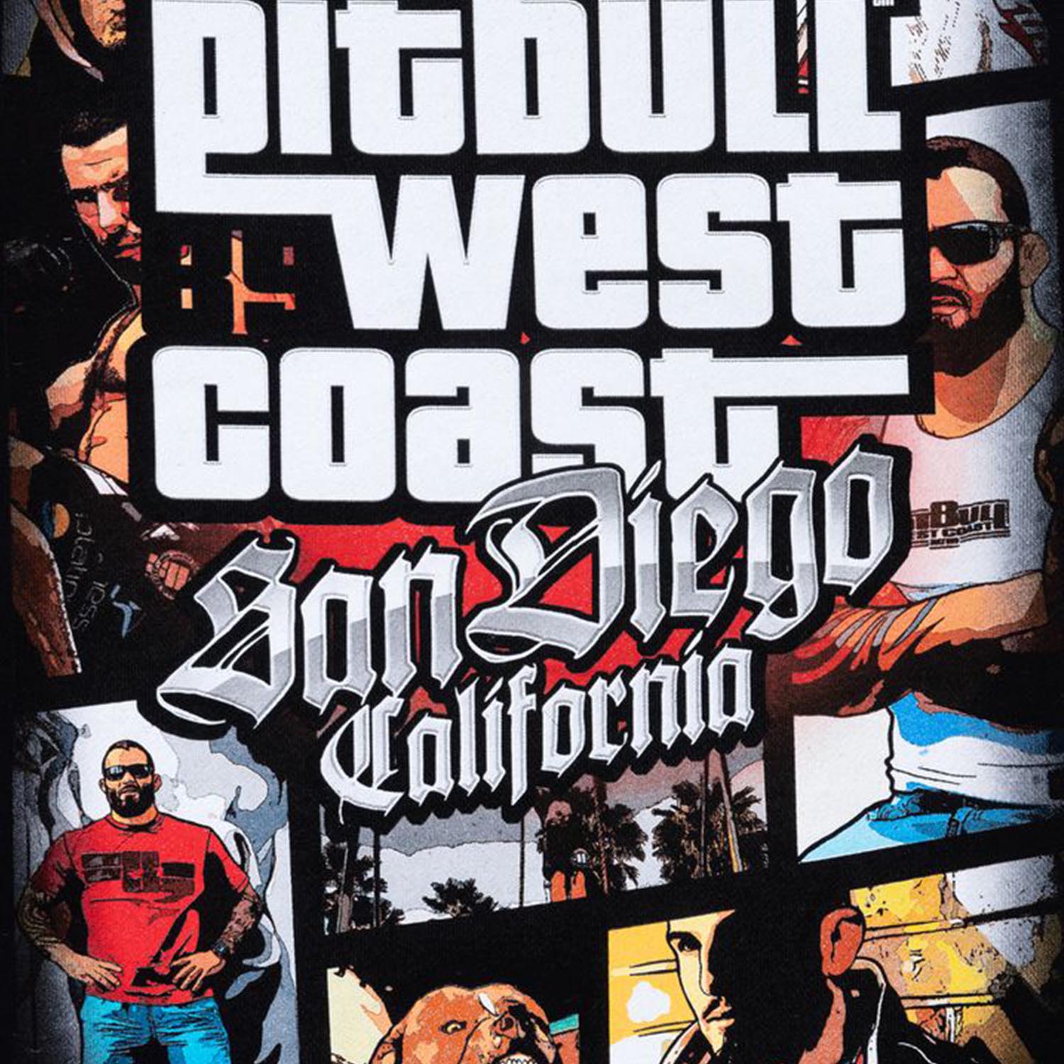 Pit Bull West Coast Crewneck, Most Wanted, black, L