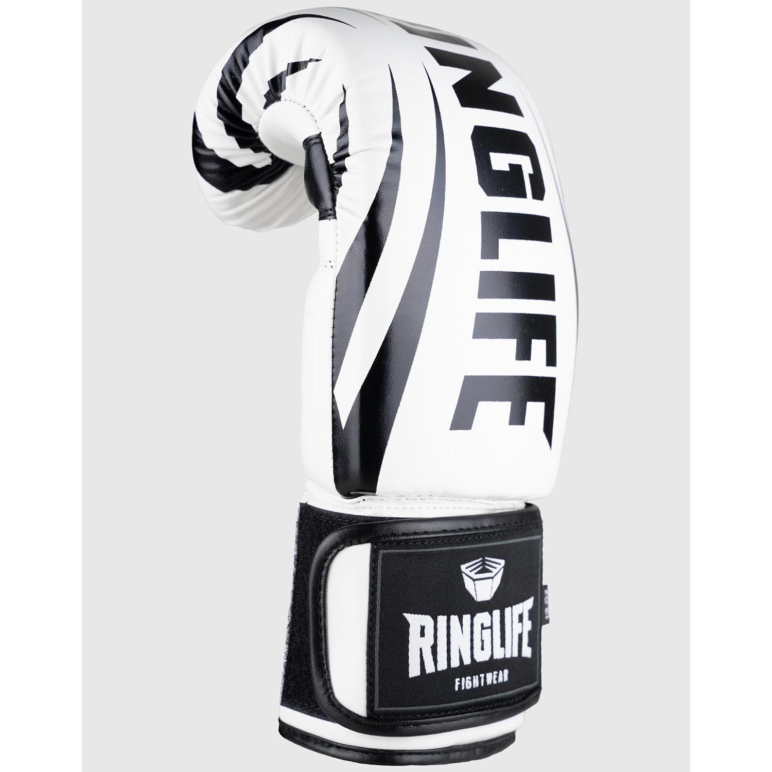 RINGLIFE Boxhandschuhe, No.1 weiß-schwarz 16 Oz