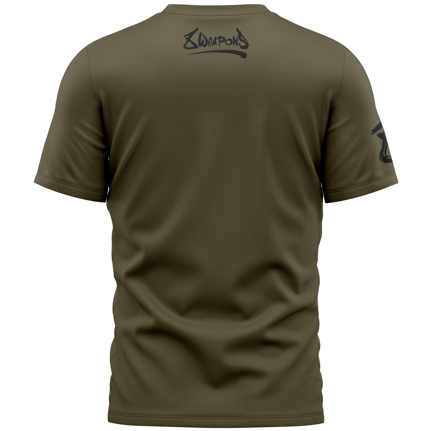 8 WEAPONS T-Shirt, Sak Yant Tigers, olive, XL