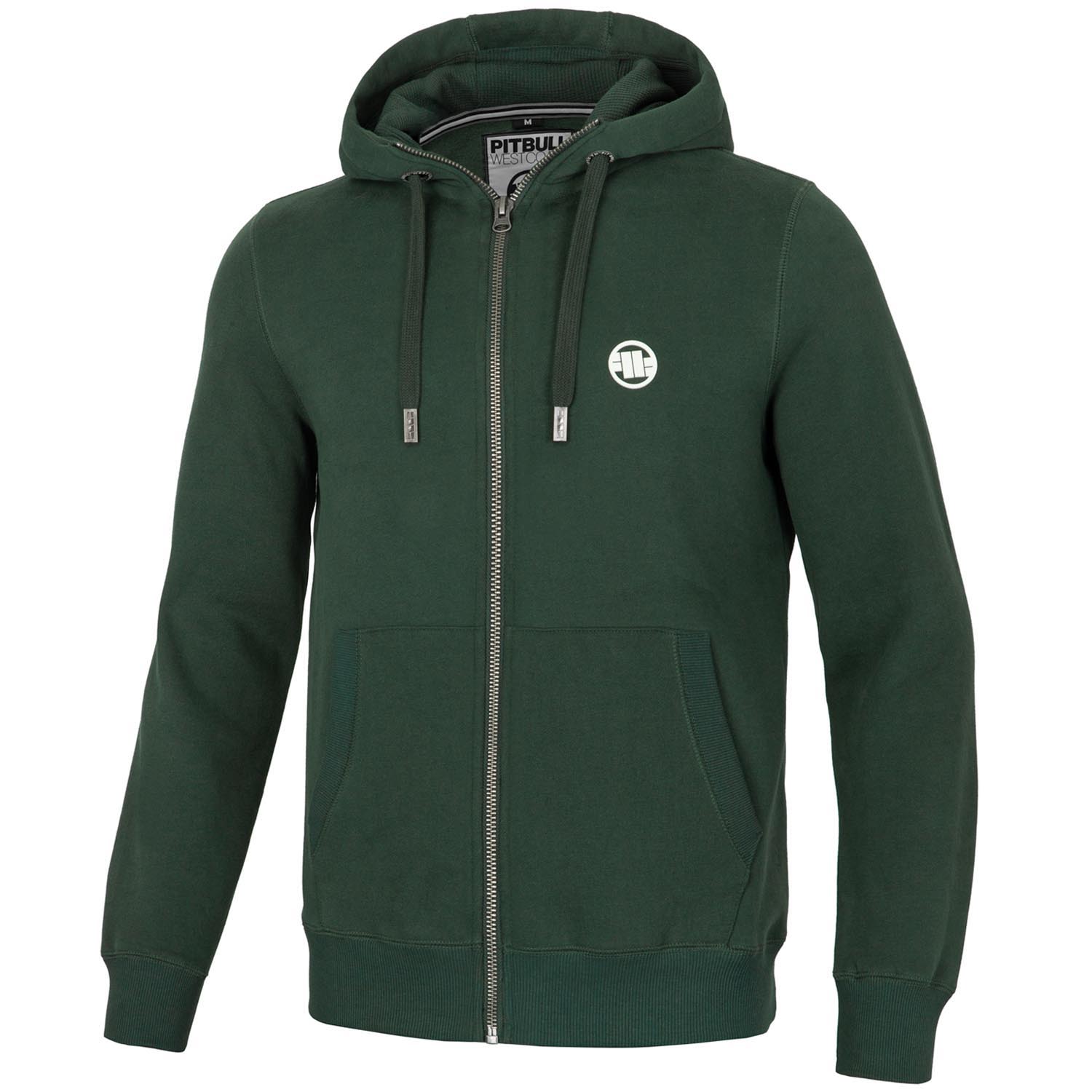 Pit Bull West Coast Zip Hoody, Small Logo, dark green, M