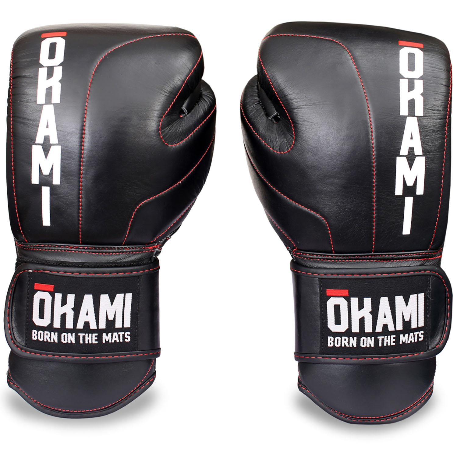 OKAMI Boxing Gloves, Air Tec, black, 16 Oz