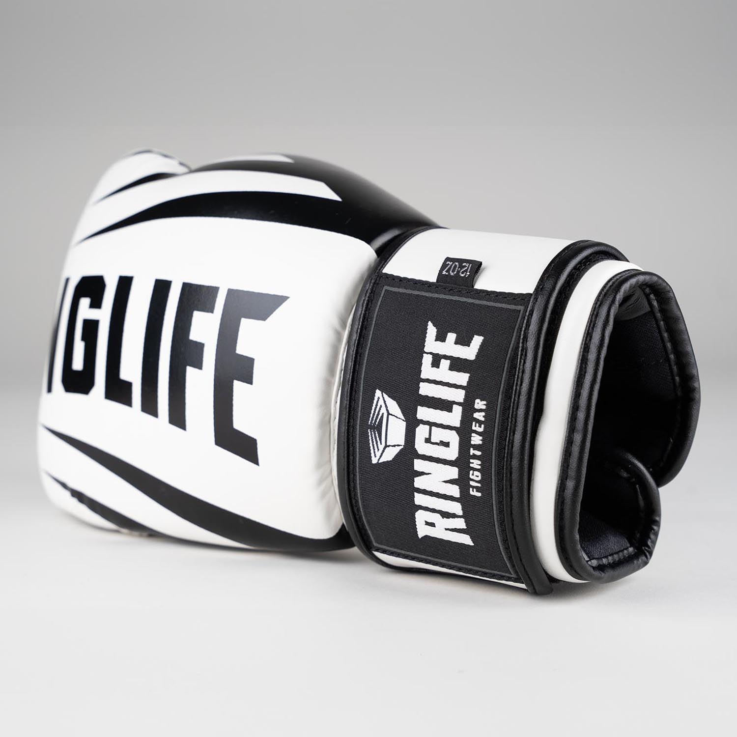 RINGLIFE Boxhandschuhe, No.1 weiß-schwarz 14 Oz