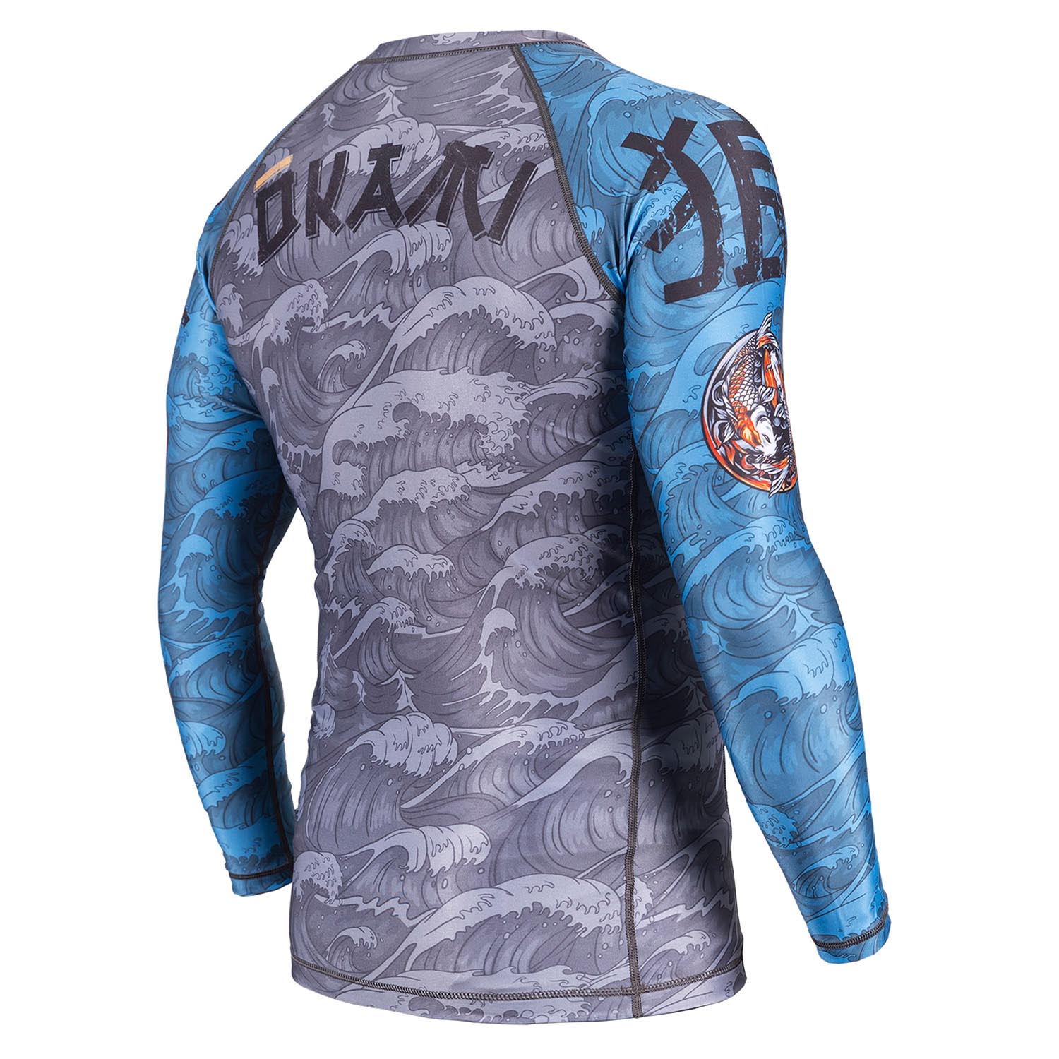 OKAMI Rashguard, L/S, Kois, grey-blue, XL