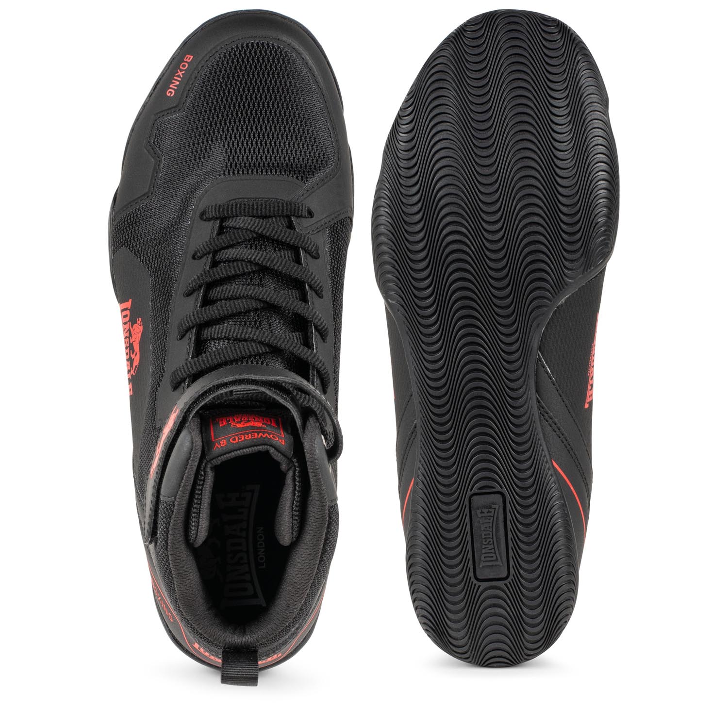 Lonsdale Boxing Shoes, Rufford, black-red, 40