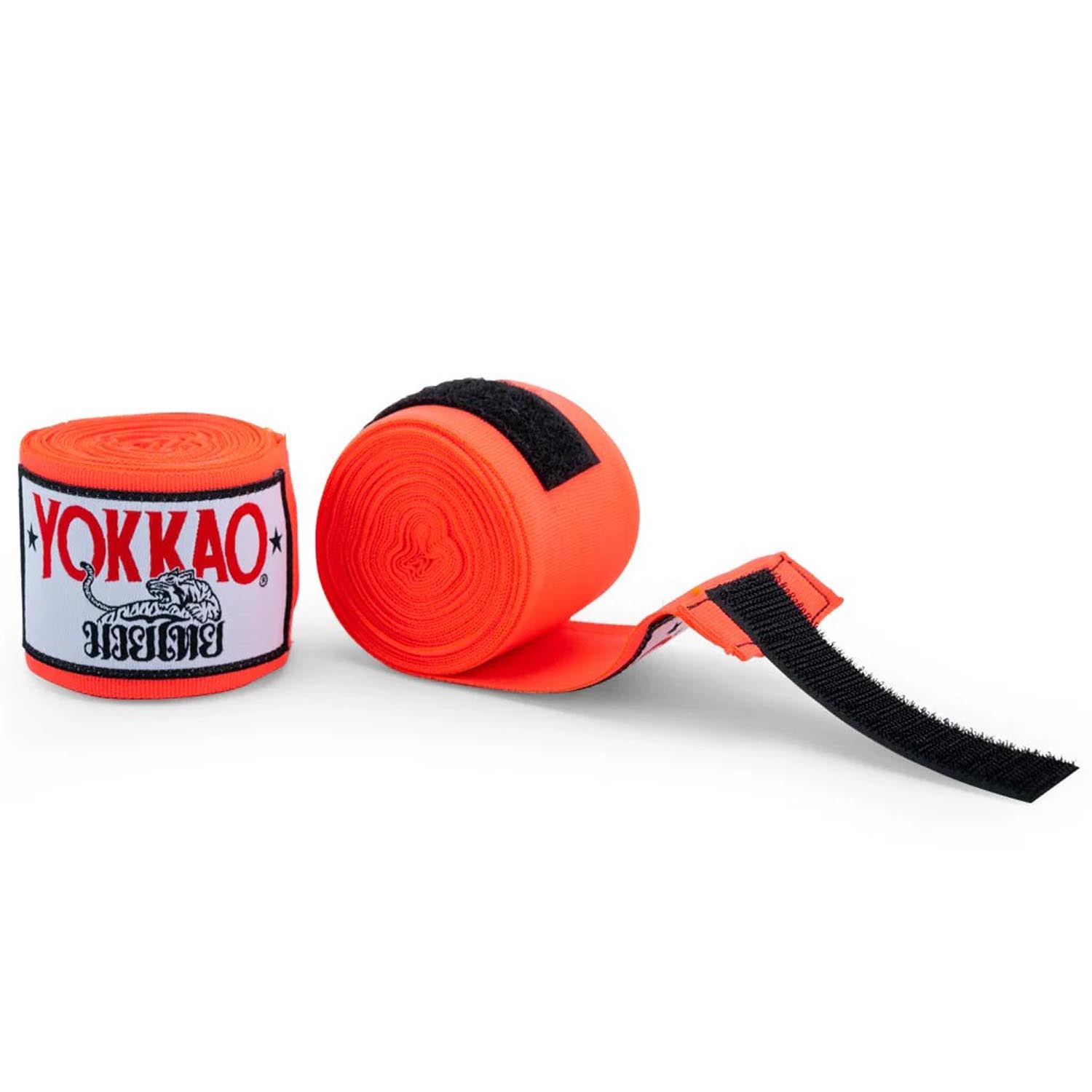 YOKKAO Handwraps, semi-elastic, 4 m, neon-orange