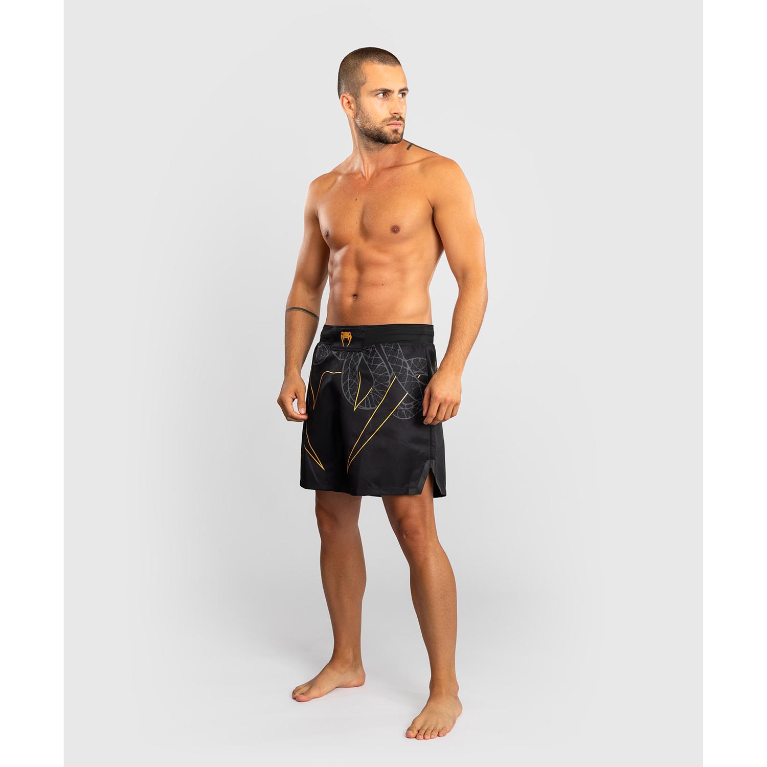 VENUM MMA Fight Shorts, Serpenti, black-silver-gold, XXL