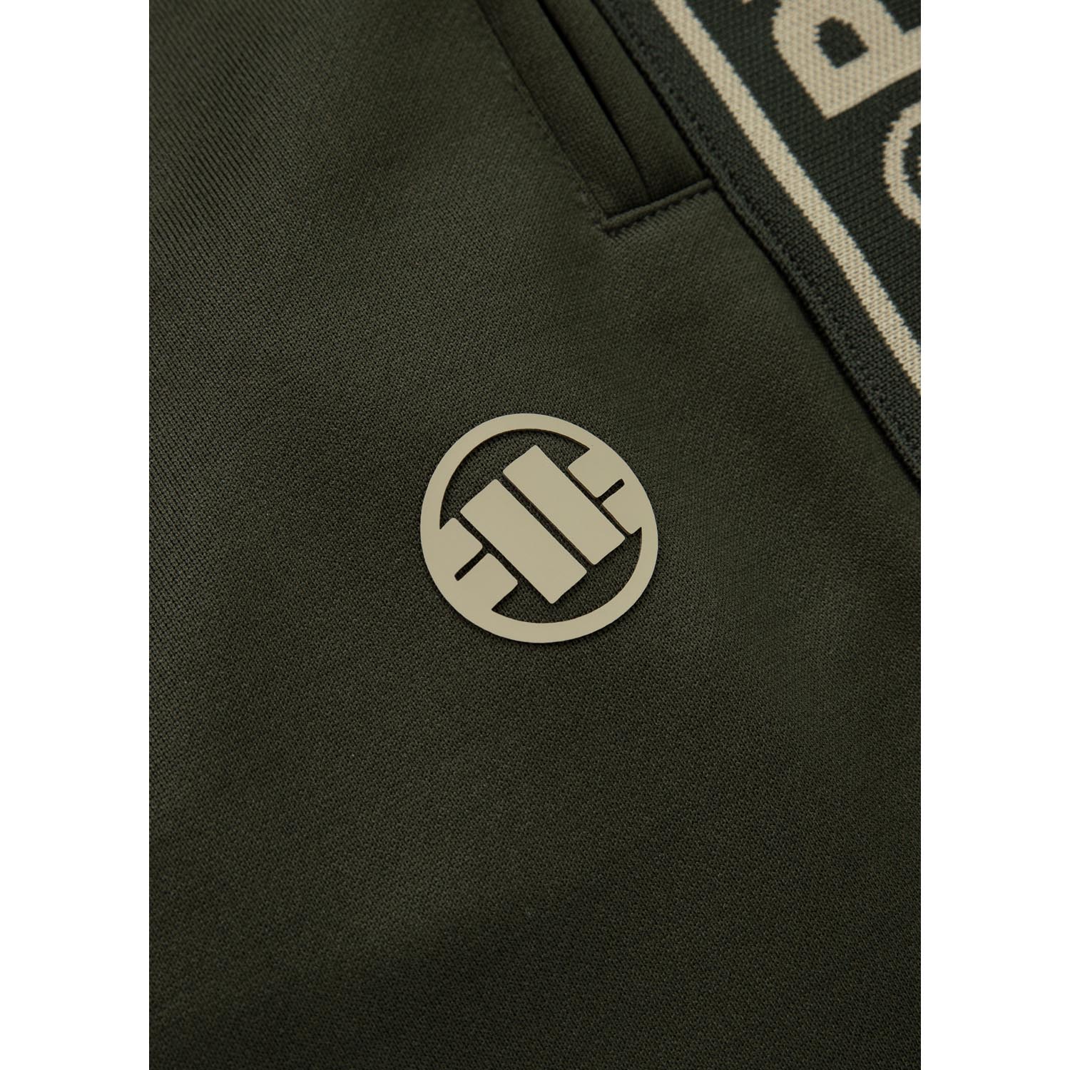 Pit Bull West Coast Jogging Pants, Tape Logo, olive, S