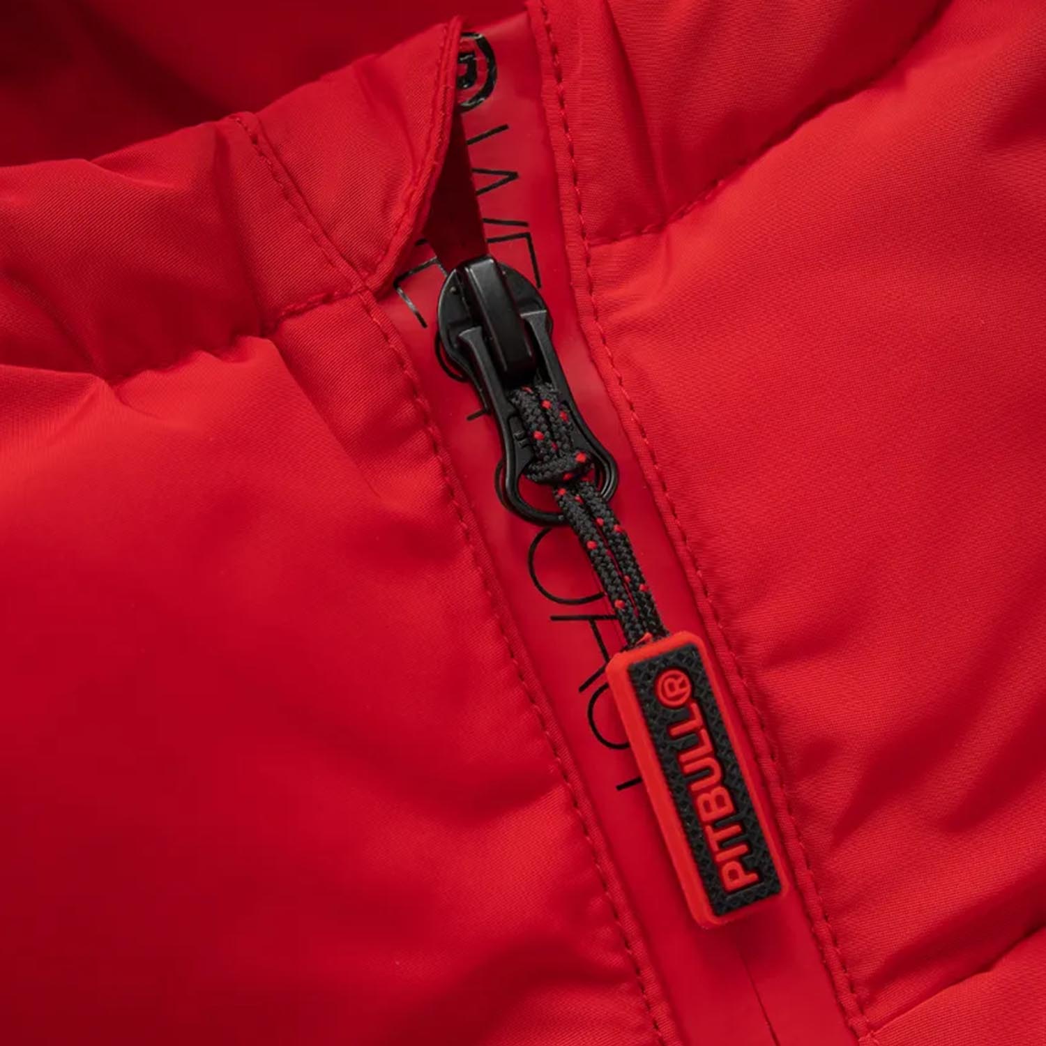 Pit Bull West Coast Jacke, Padded Hooded Airway 4, rot, XXL
